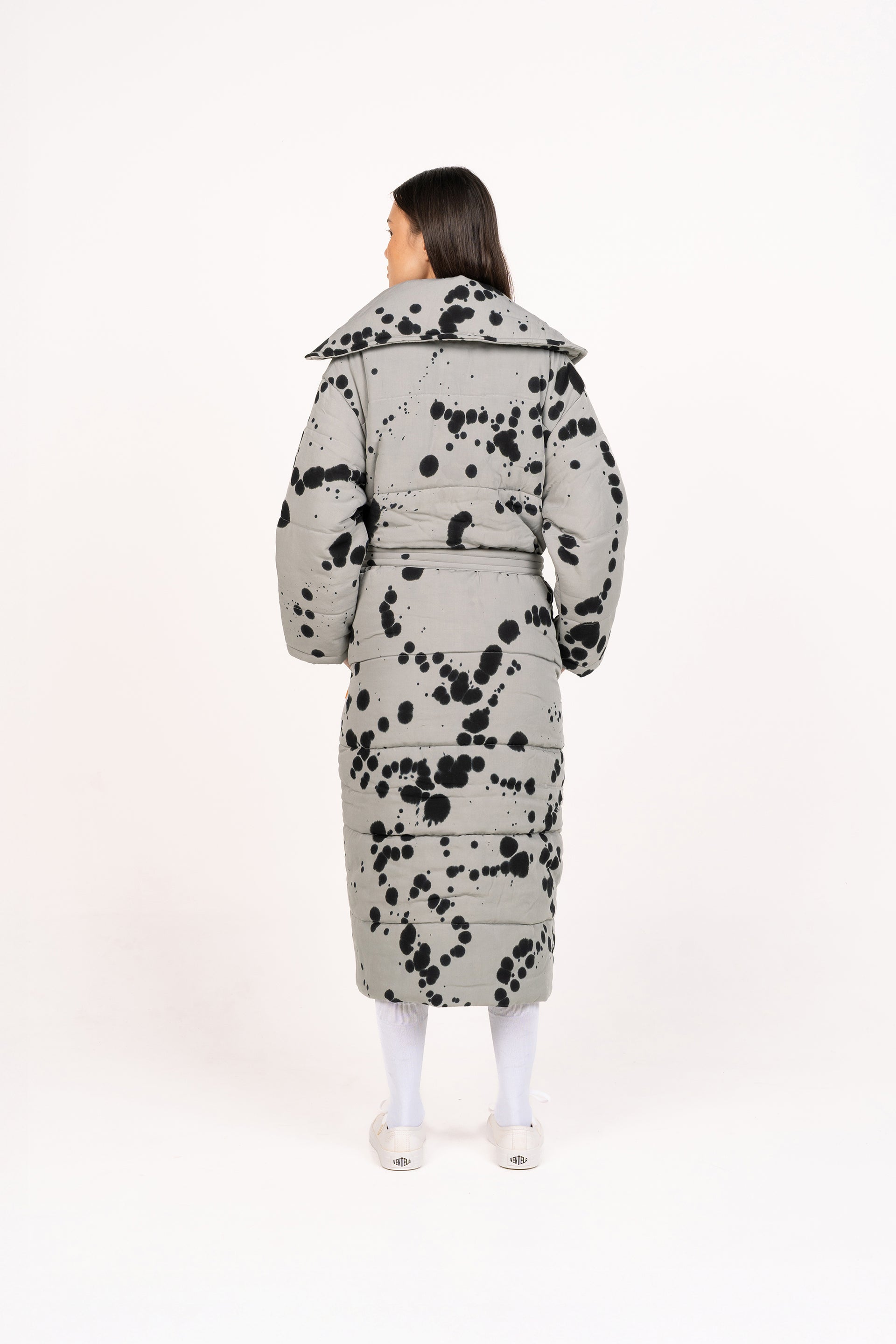 Grey Paz Long Puffer Robe