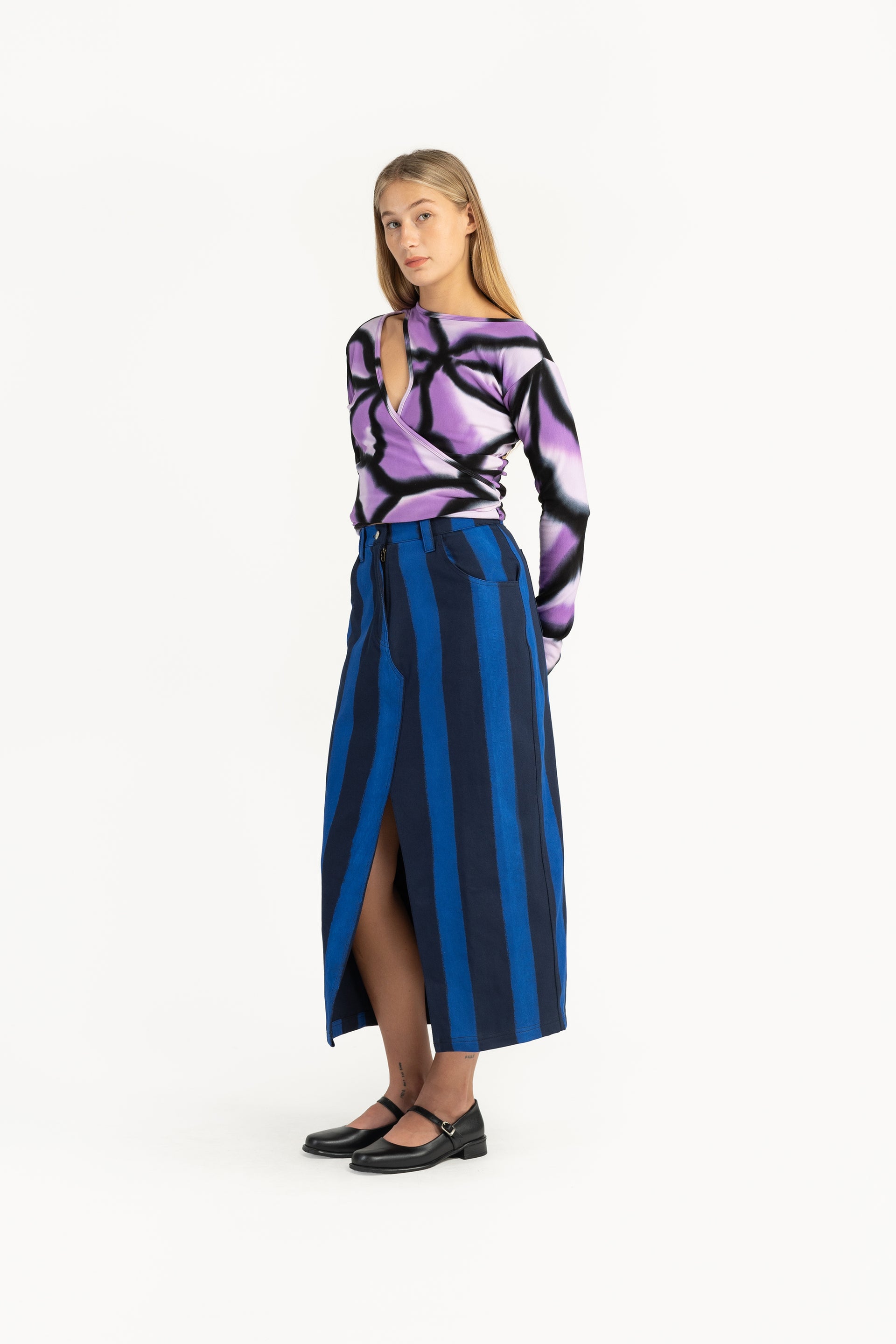 Cobalt Duo Maxi Skirt