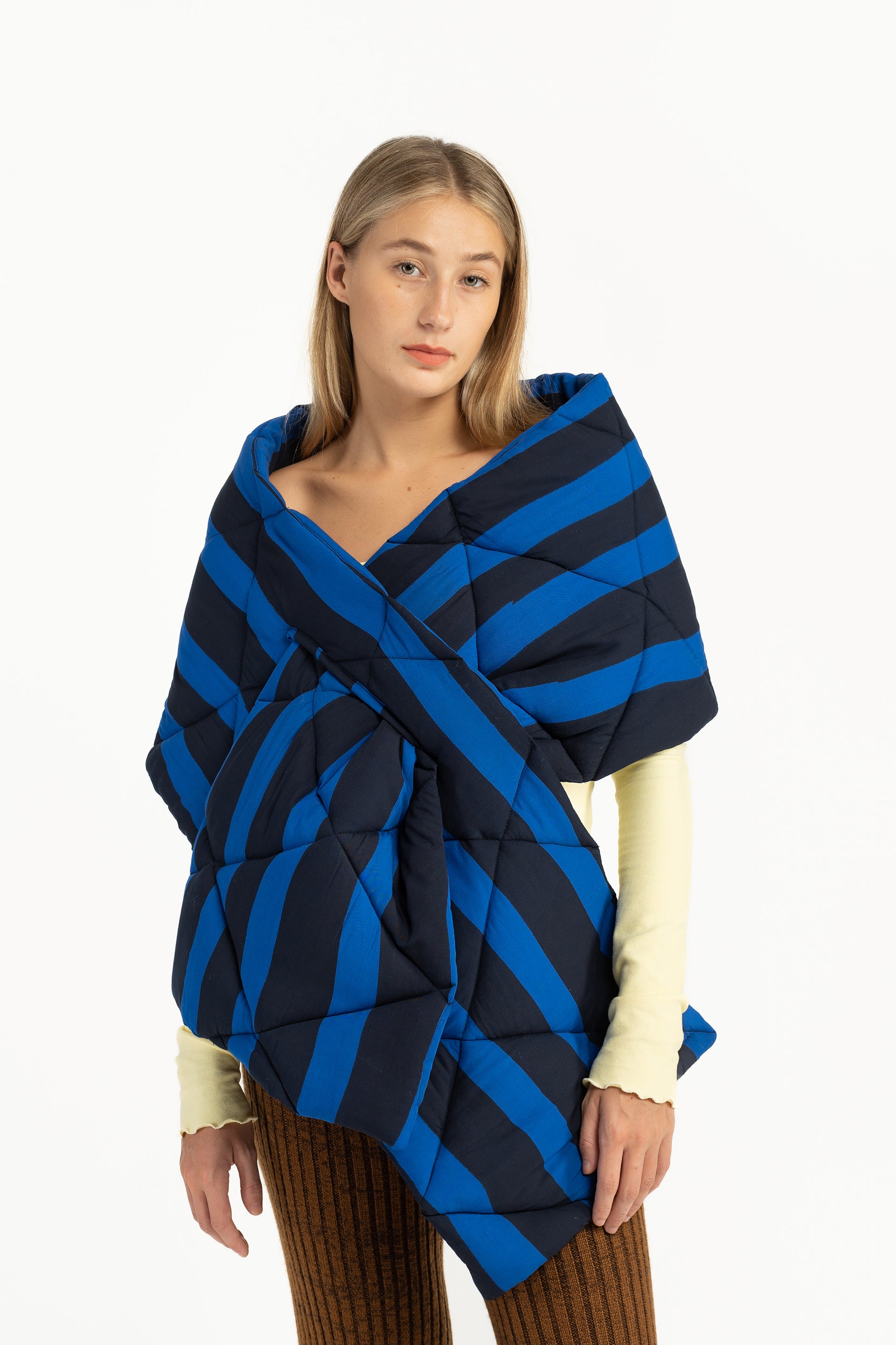 Cobalt Duo Puffer Scarf