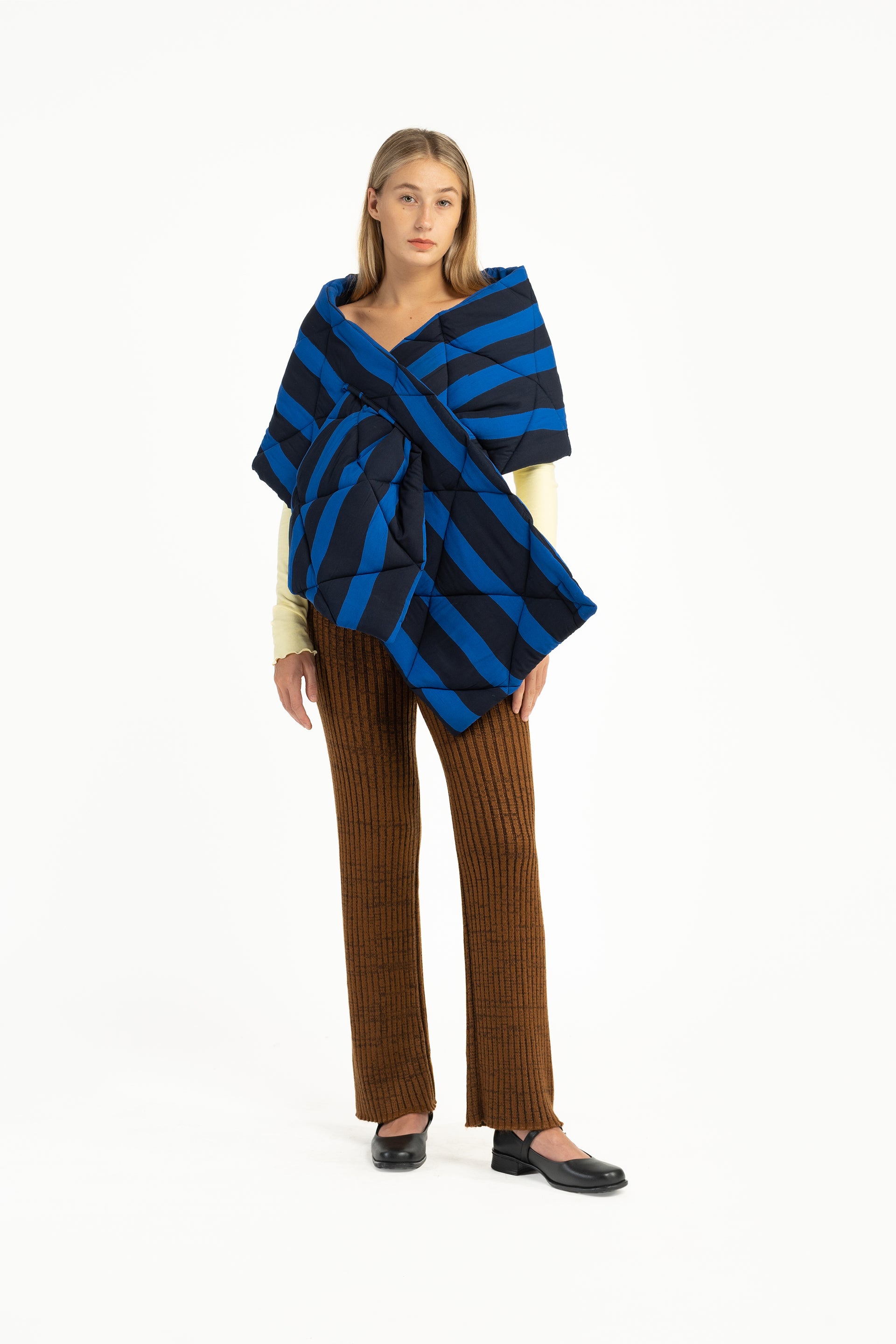 Cobalt Duo Puffer Scarf