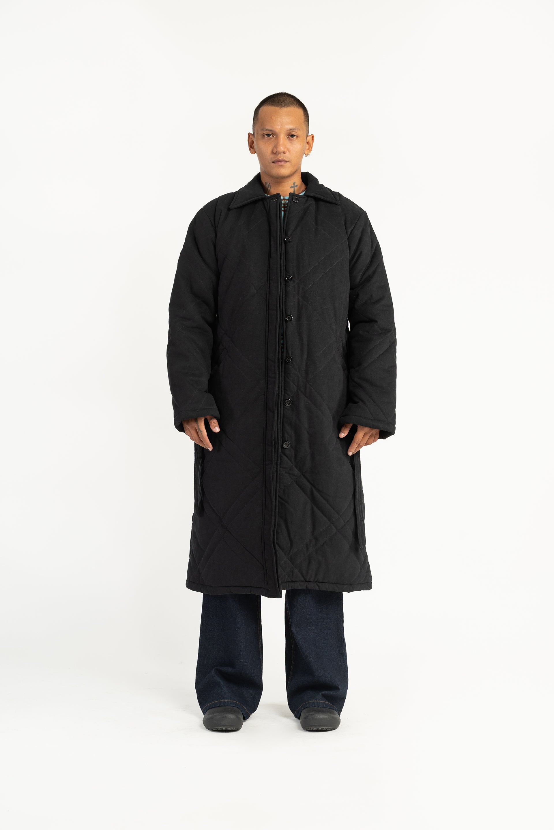 Ebony Puffer Trench