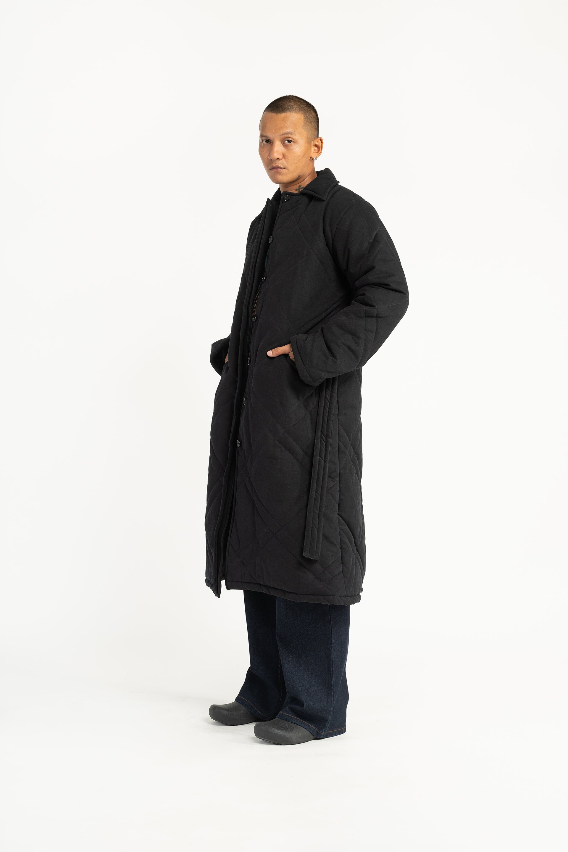 Ebony Puffer Trench