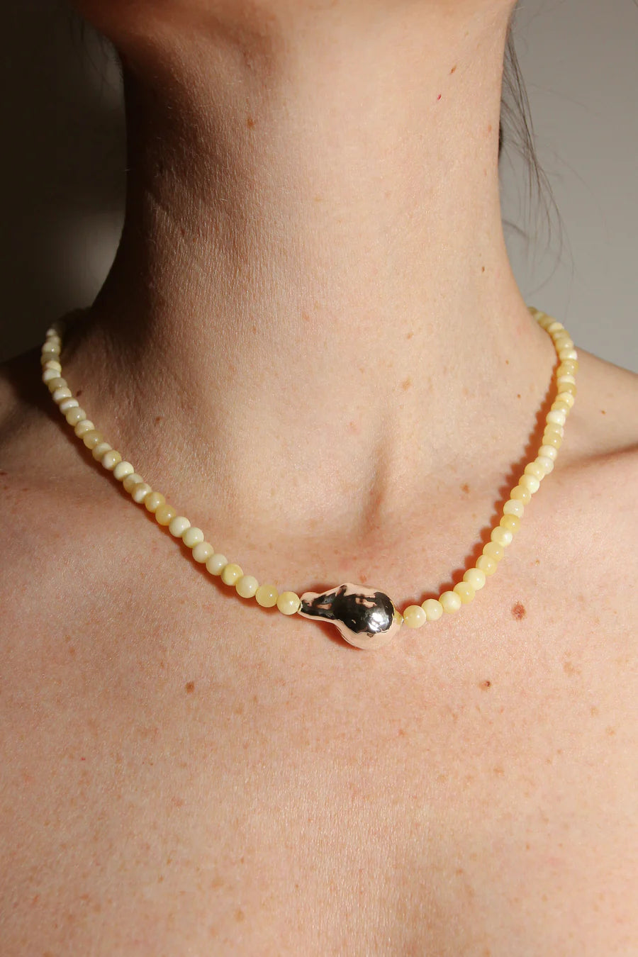 Yellow Jade Pepita Necklace - Par Moi