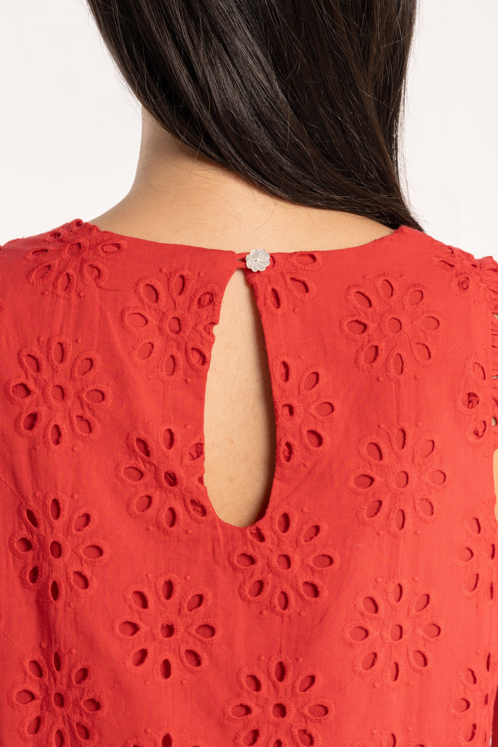 Cherry Anglaise Slip Cami Top