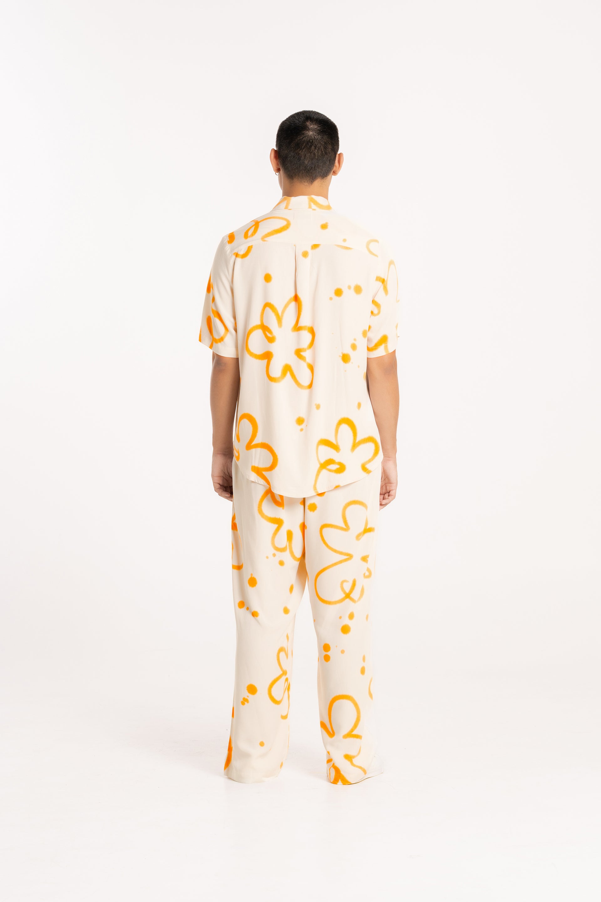 Orange Poppy Summer Night Pyjama Set