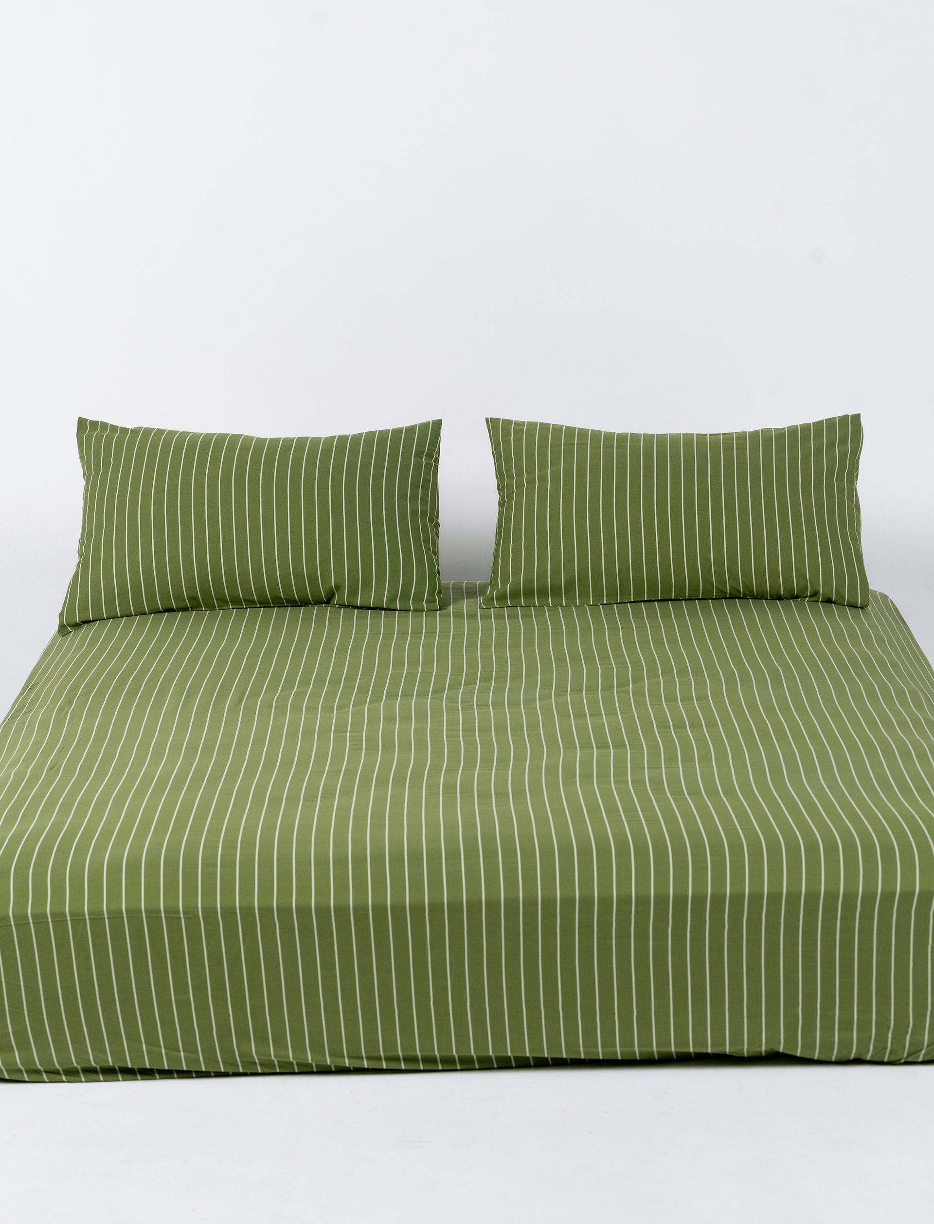 Matcha Stripe Bamboo Fitted Sheet