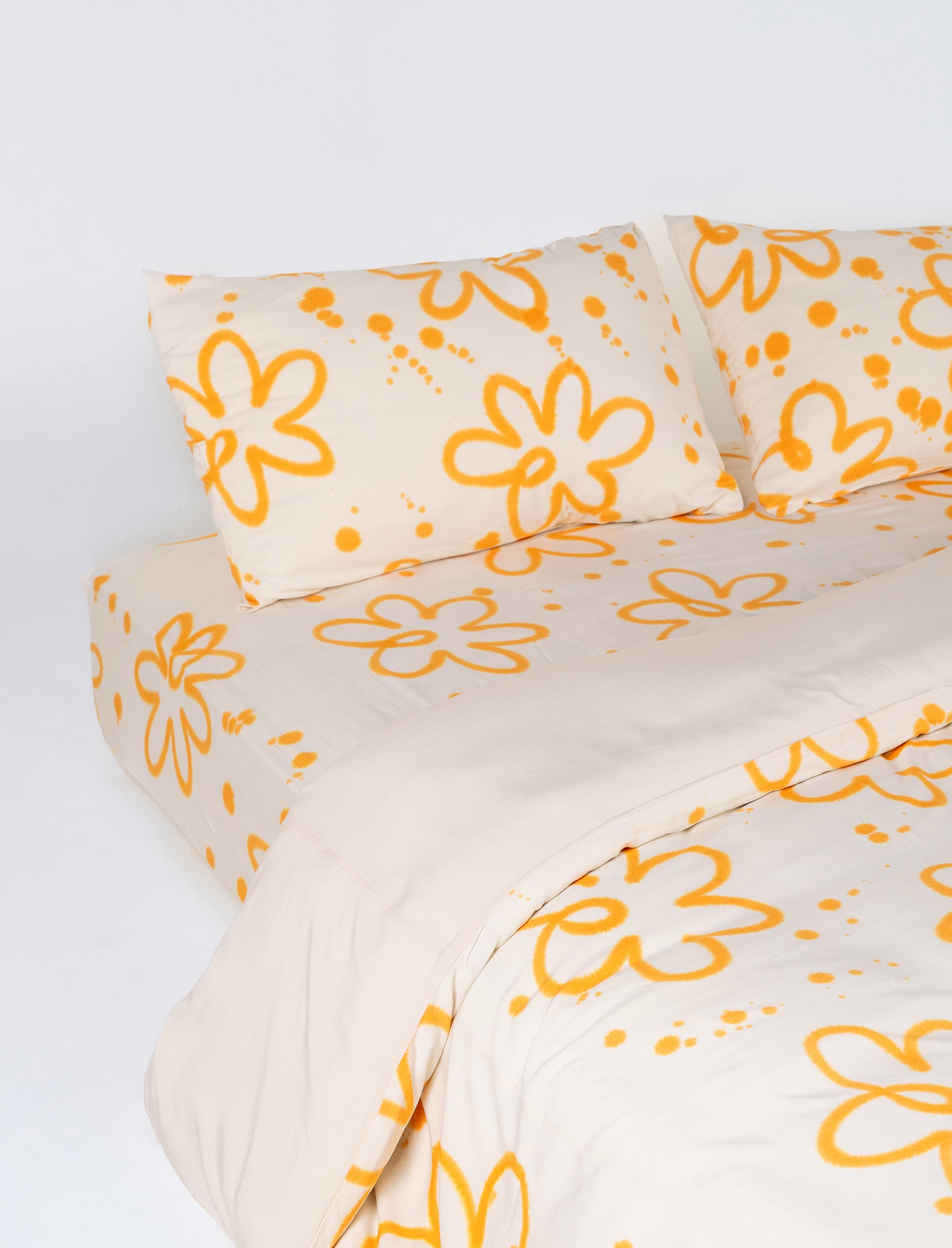 Orange Poppy Bamboo Quilt Cover Set