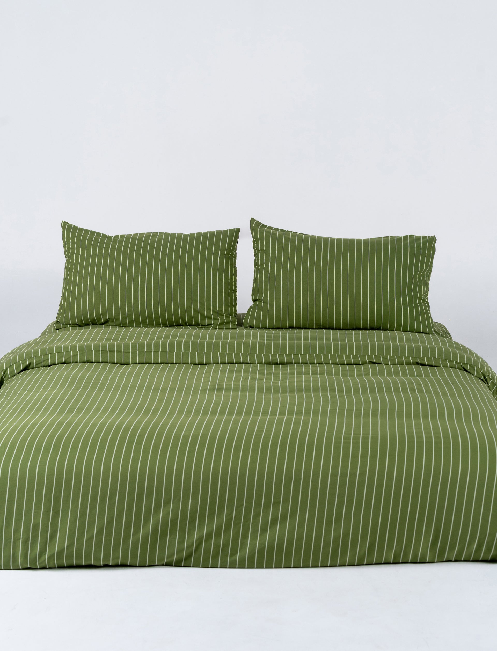 Matcha Stripe Bamboo Quilt Cover