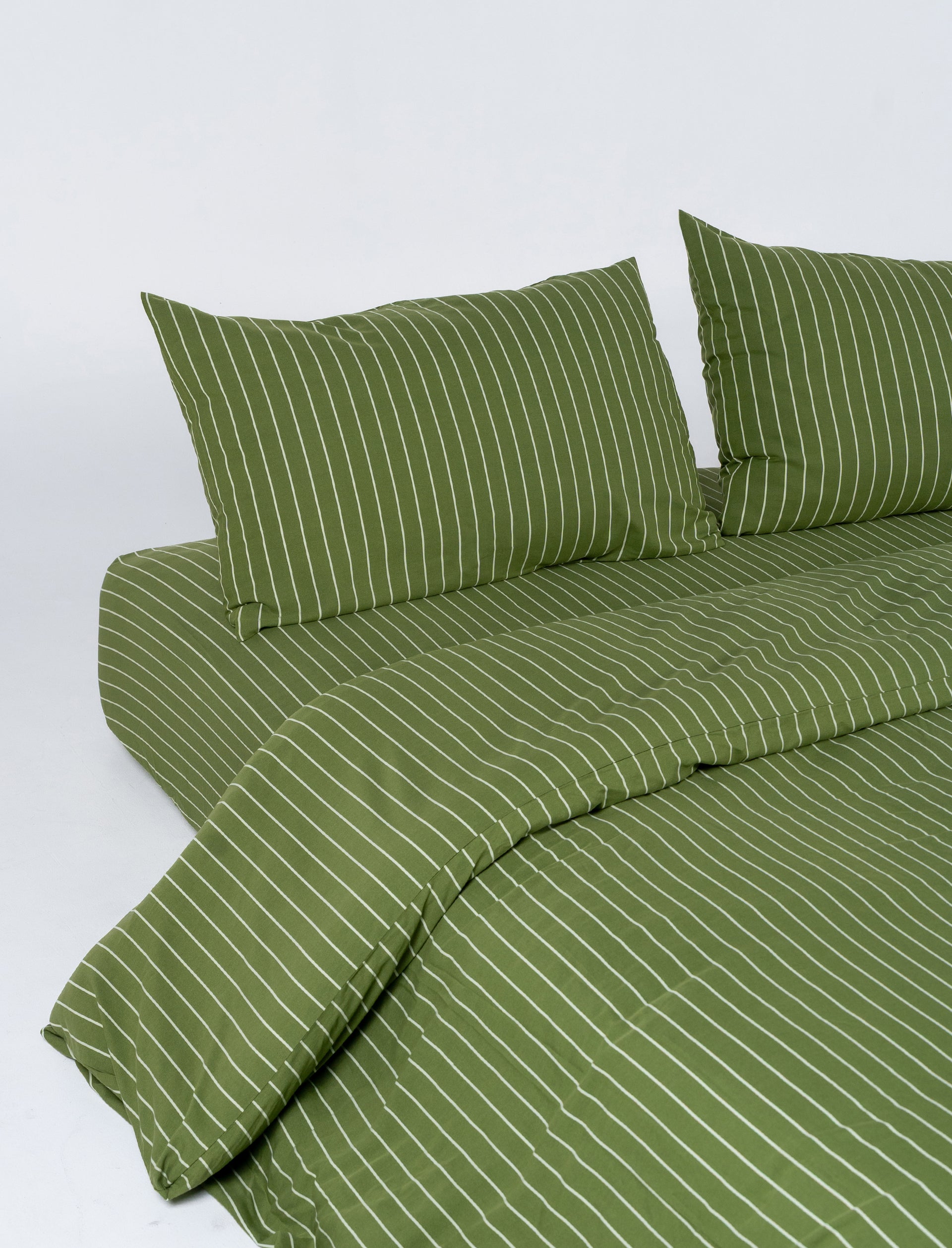 Matcha Stripe Bamboo Quilt Cover