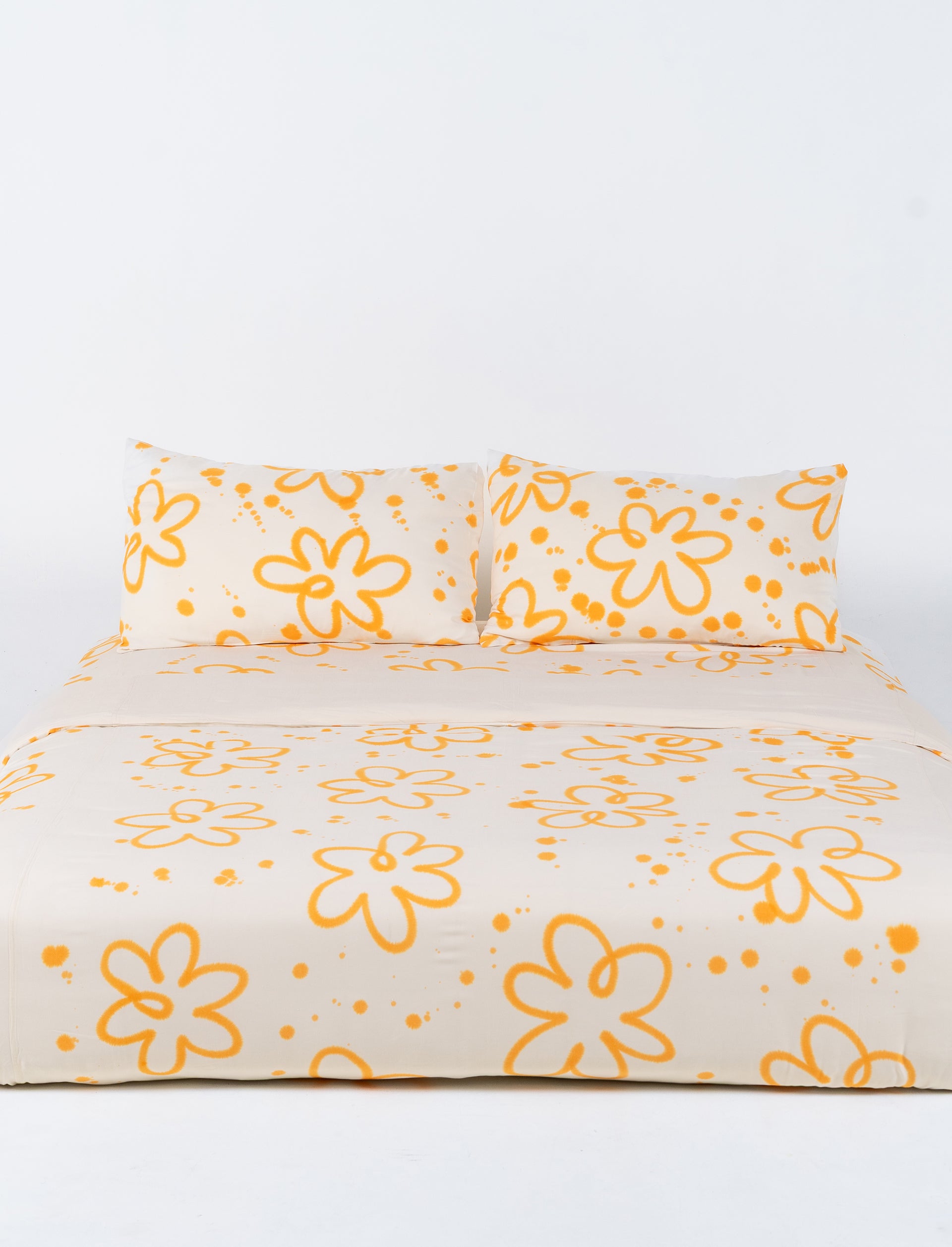 Orange Poppy Bamboo Quilt Cover Set