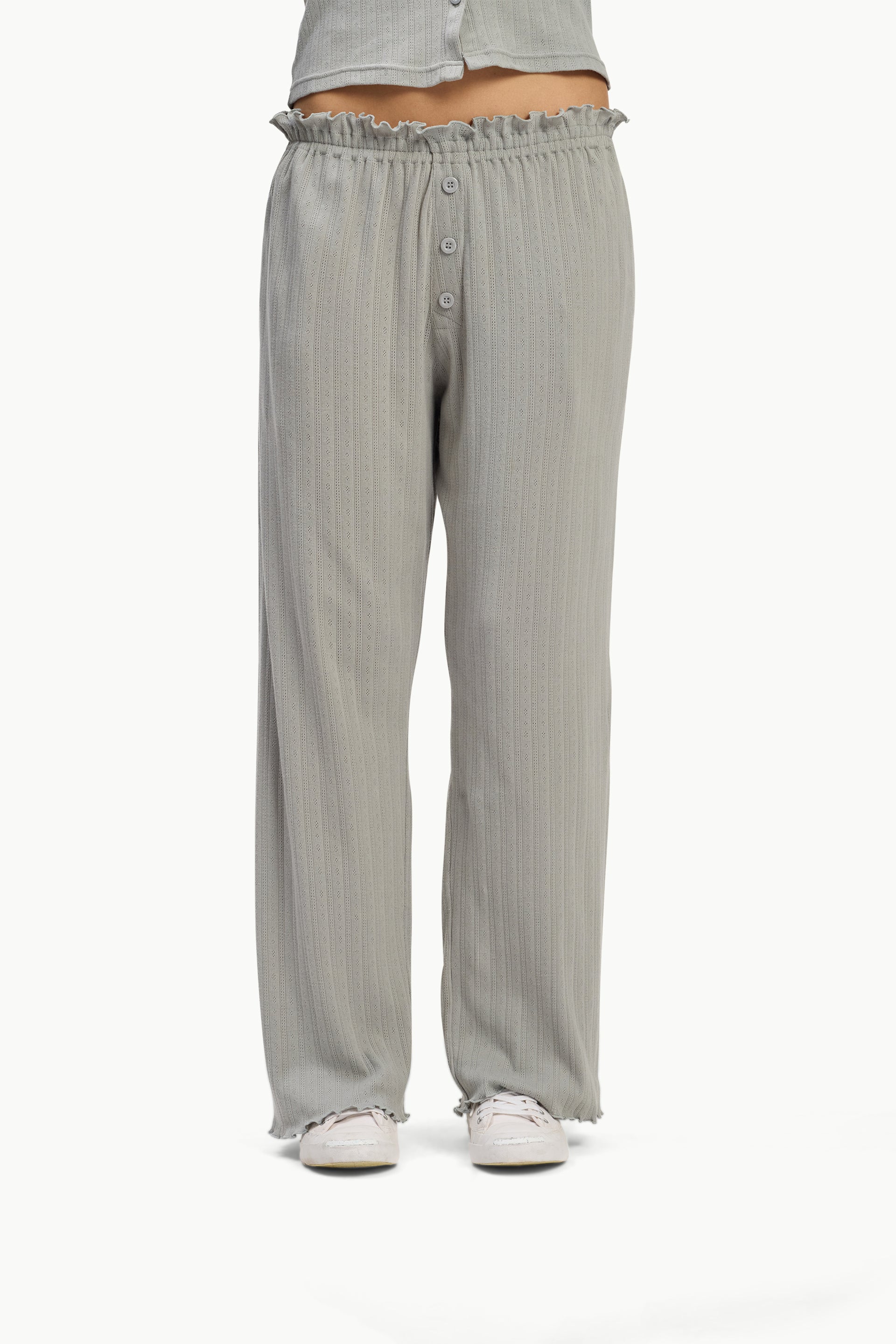 Grey Pointelle Pant