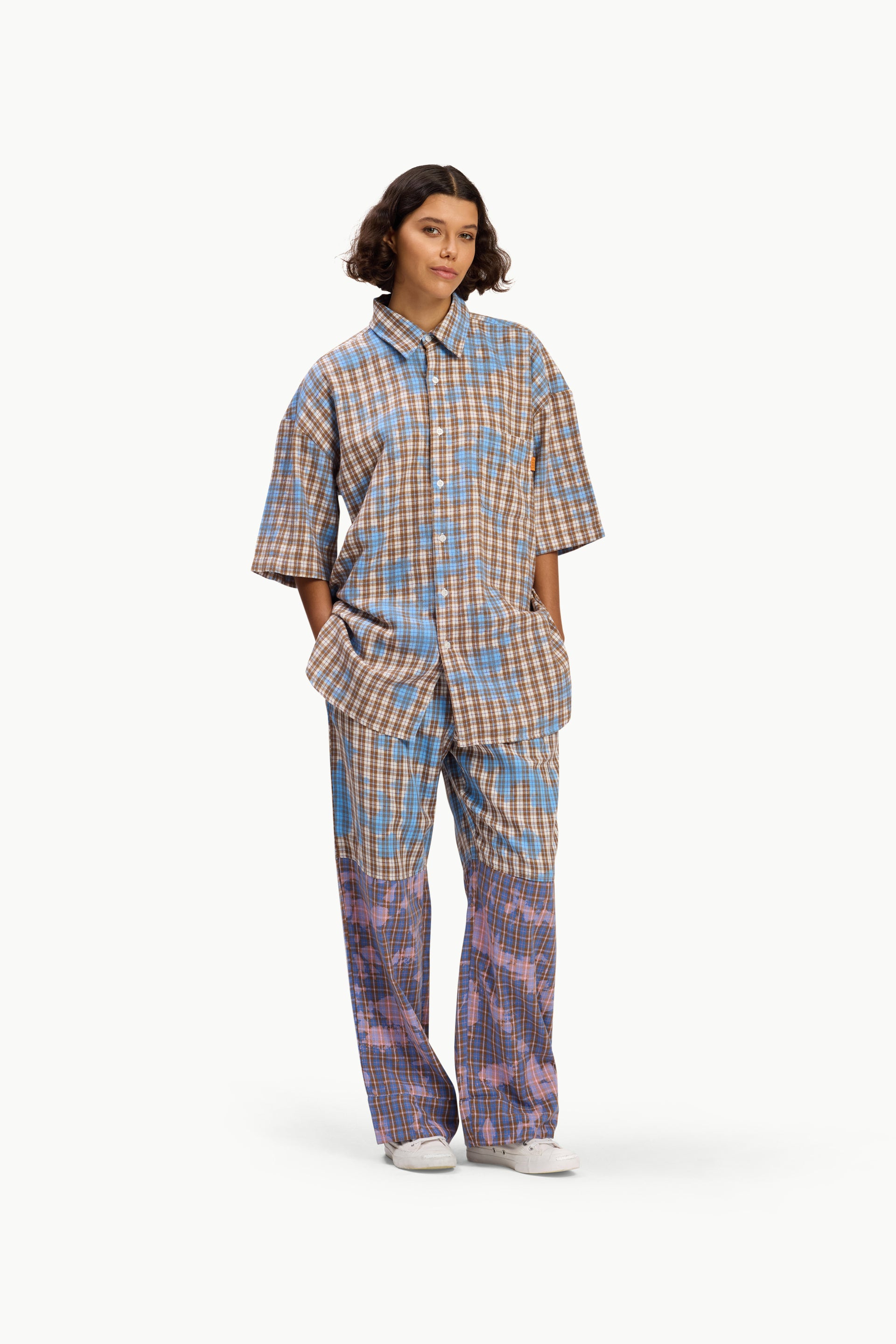 Blue Splash Classic Flannelette Shirt