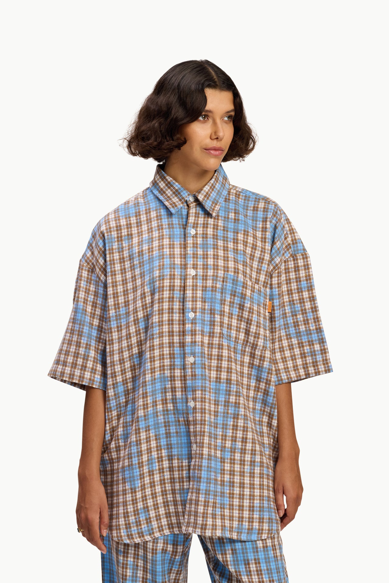 Blue Splash Classic Flannelette Shirt