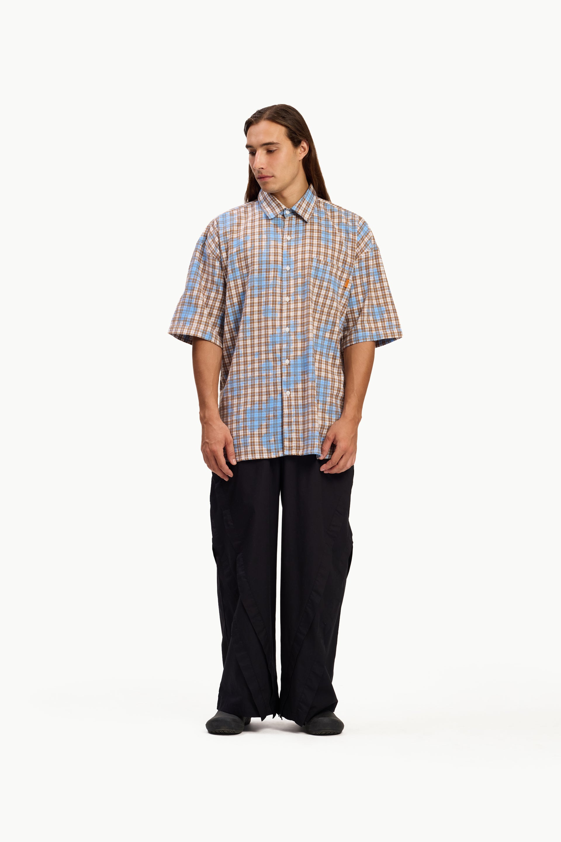 Blue Splash Classic Flannelette Shirt