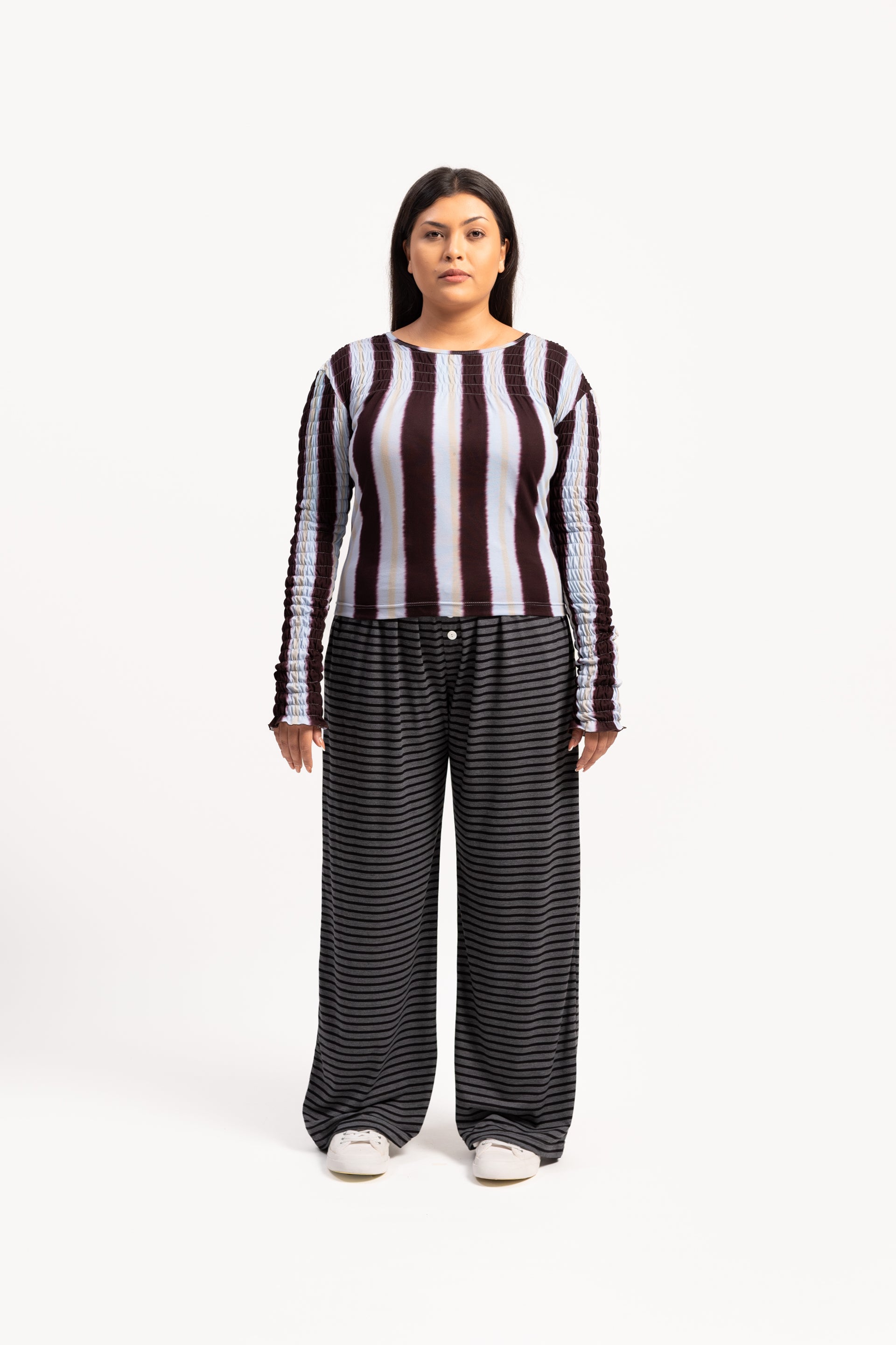 Elliot Shirred Sleeve Top