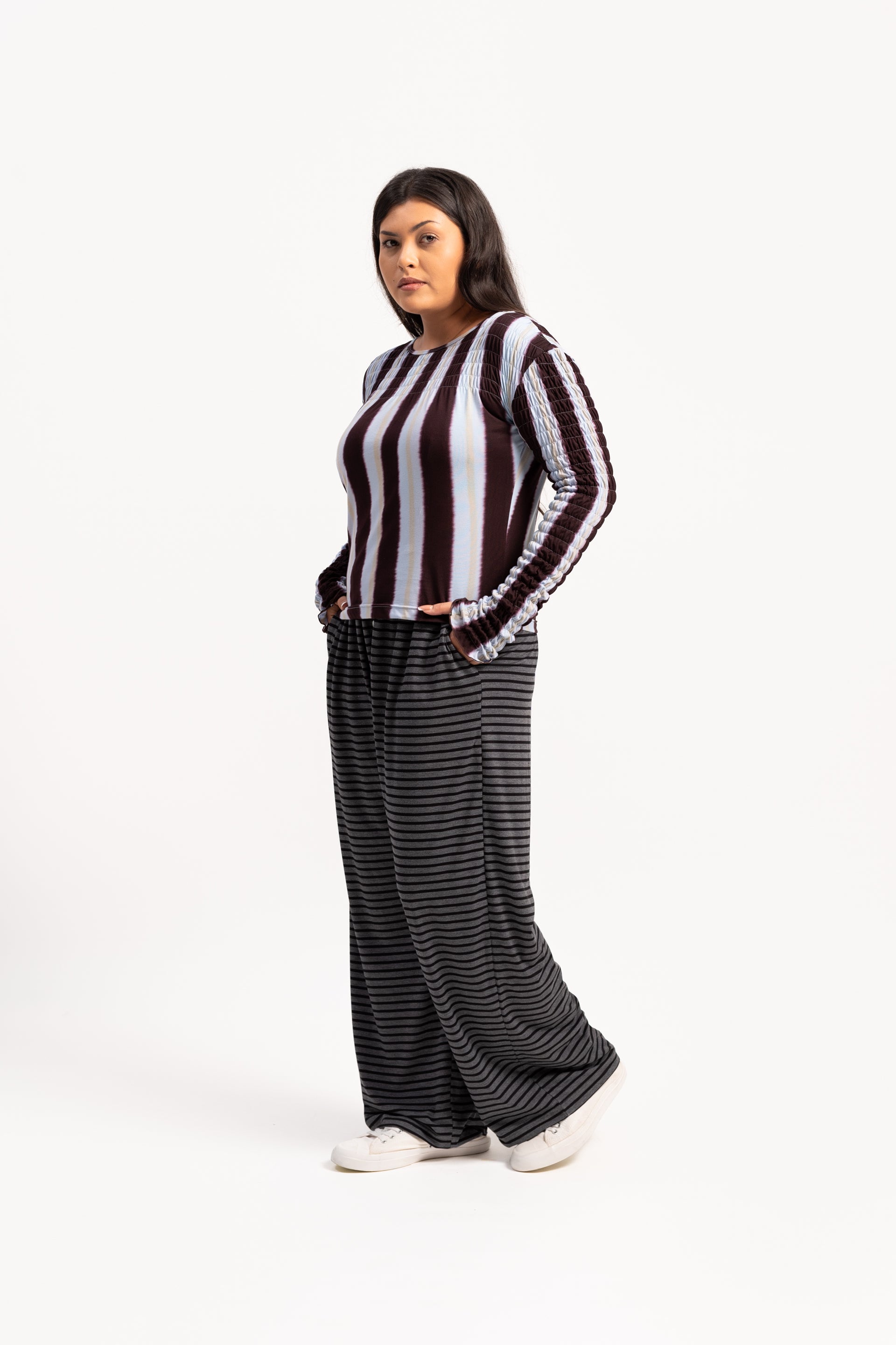 Elliot Shirred Sleeve Top