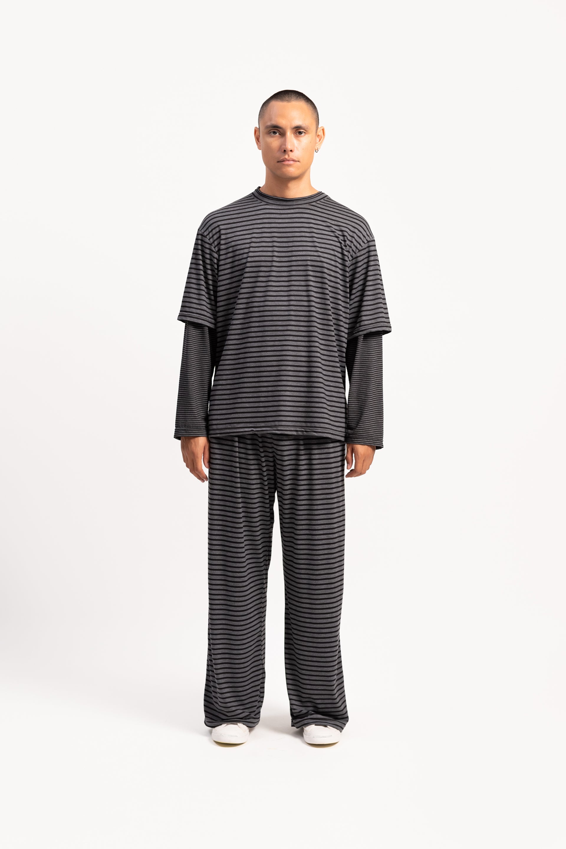 Stripe Layered Lounge Top