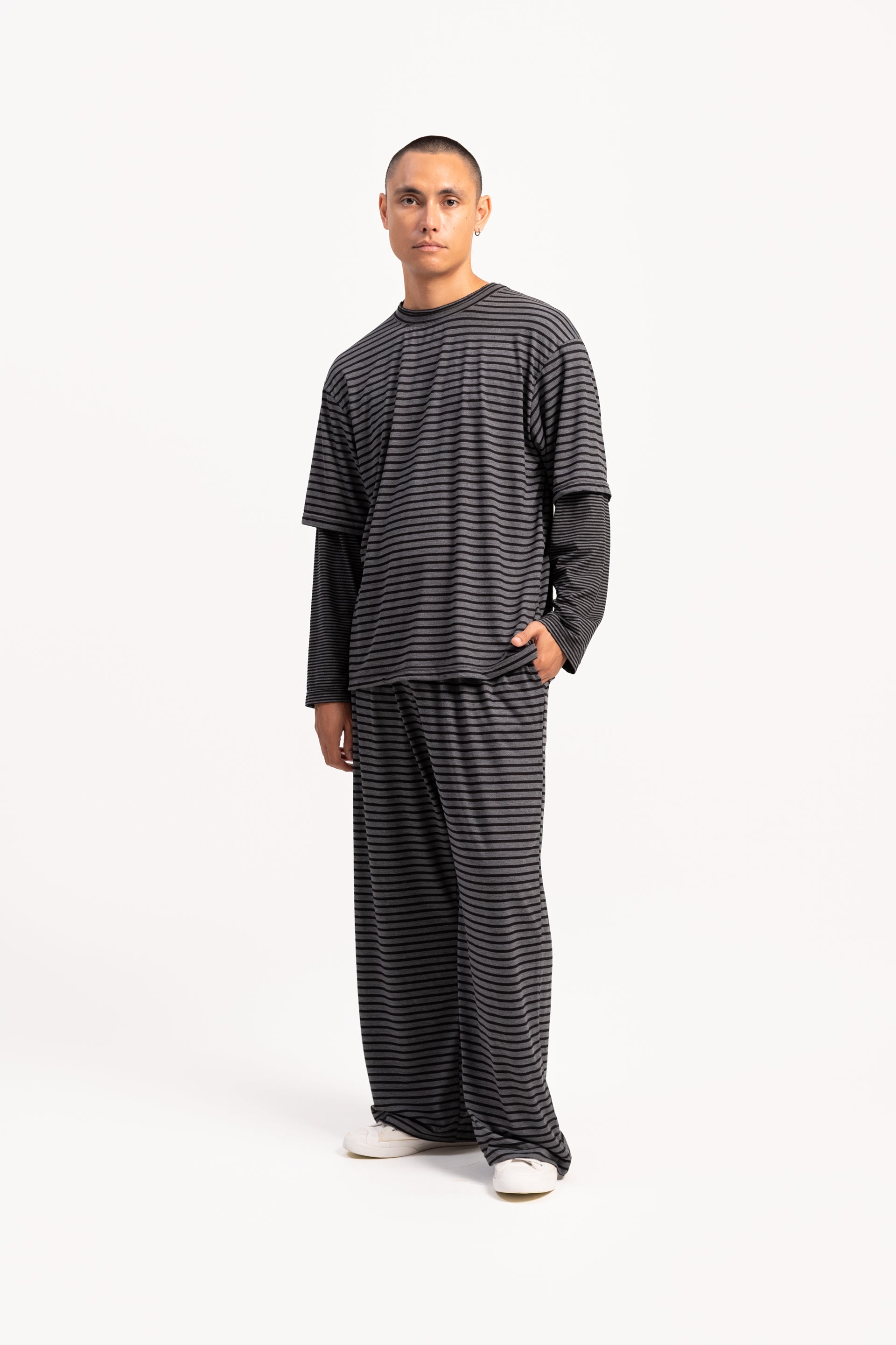 Stripe Layered Lounge Top