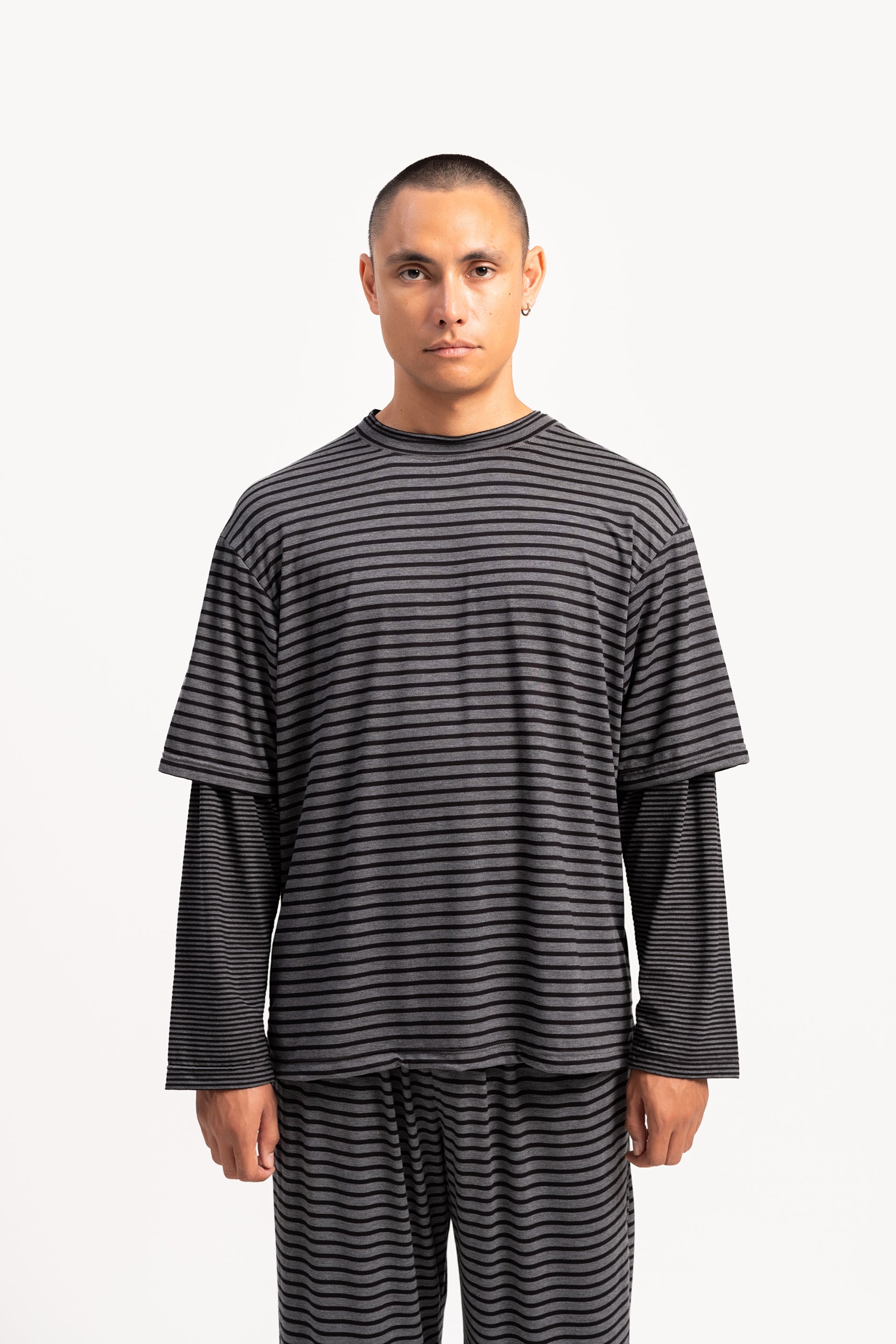 Stripe Layered Lounge Top