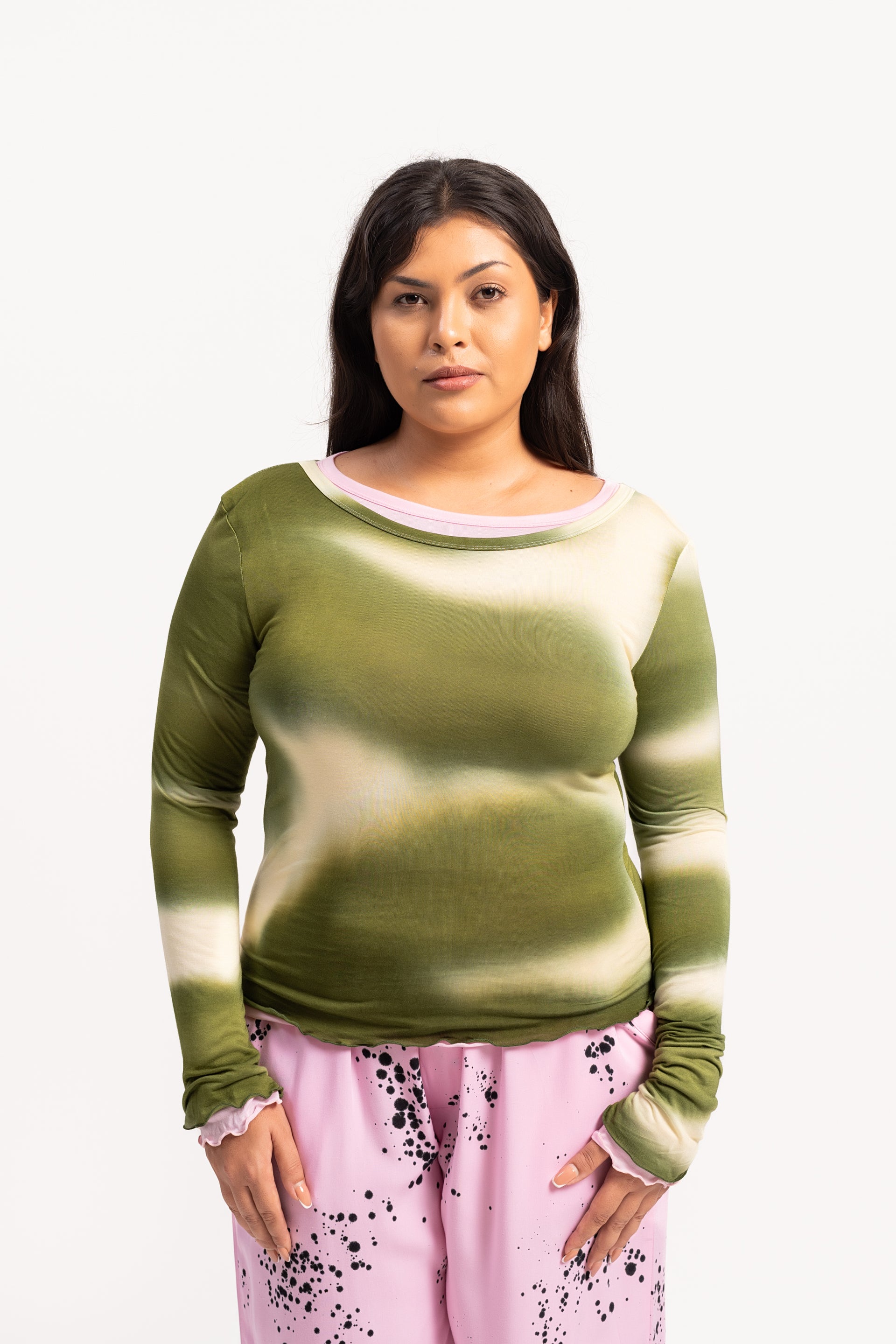 Aria Double Layer Long Sleeve Top