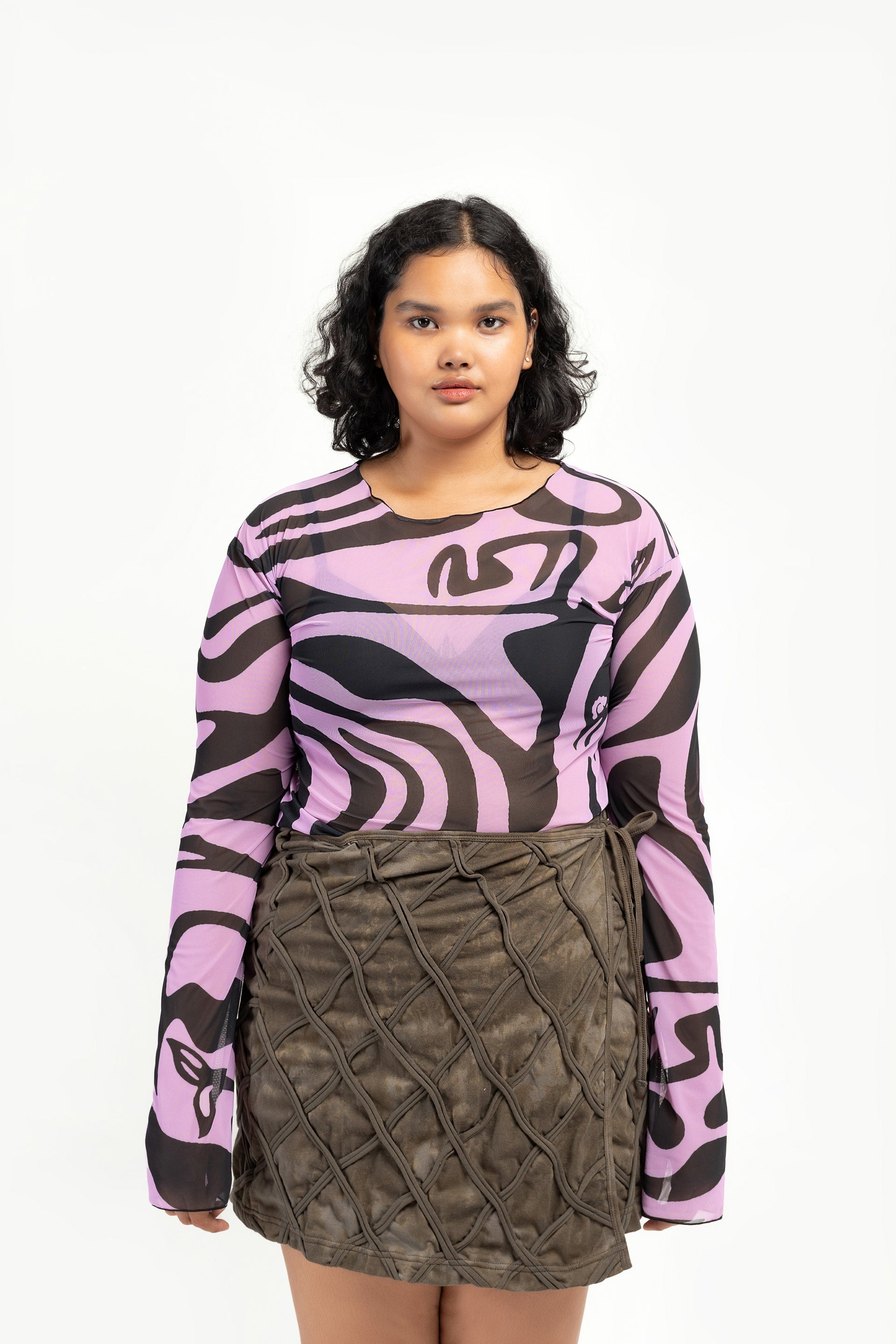 Storm Textured Wrap Skirt