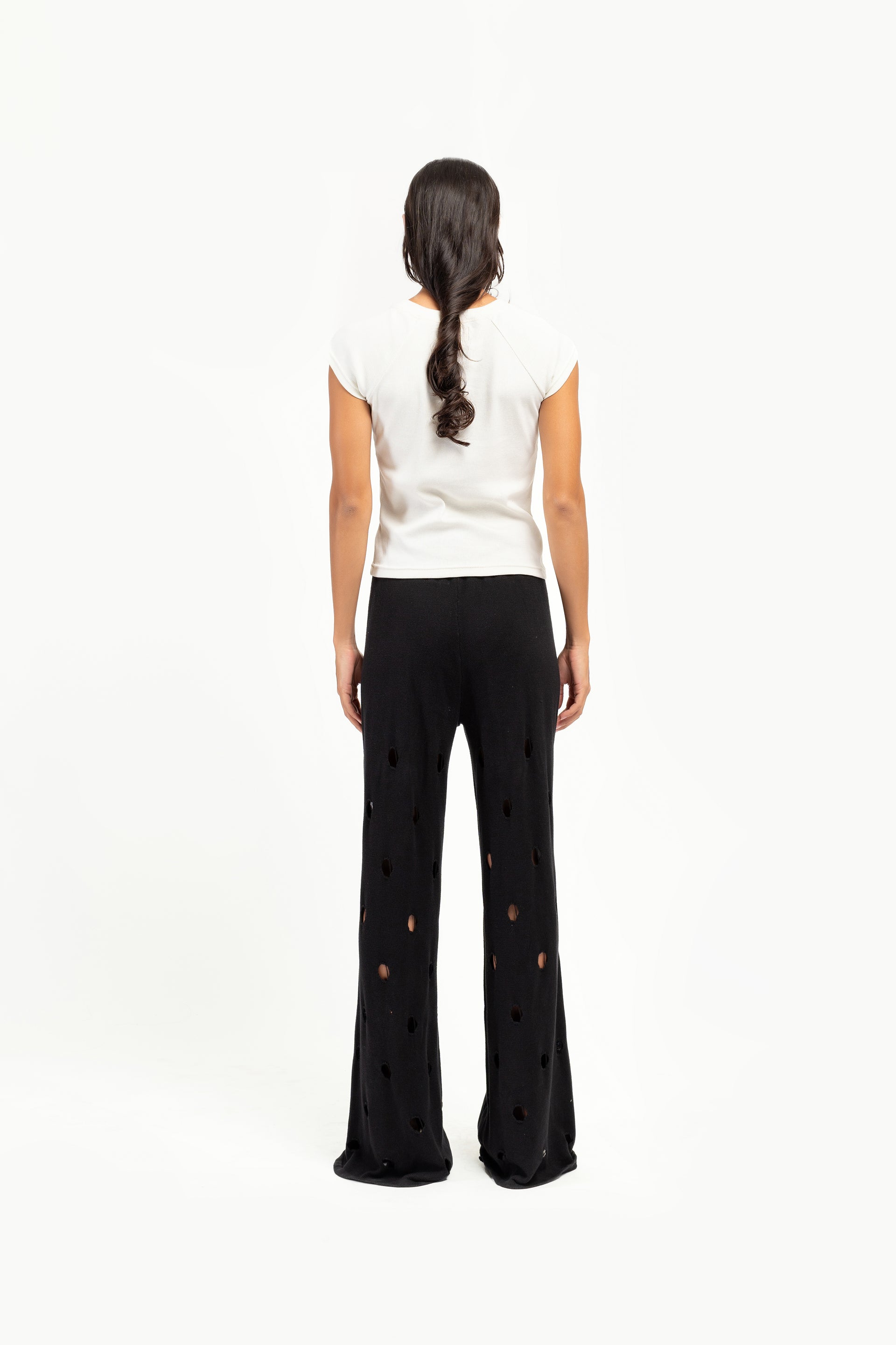 Ebony Polka Dot Knit Pant