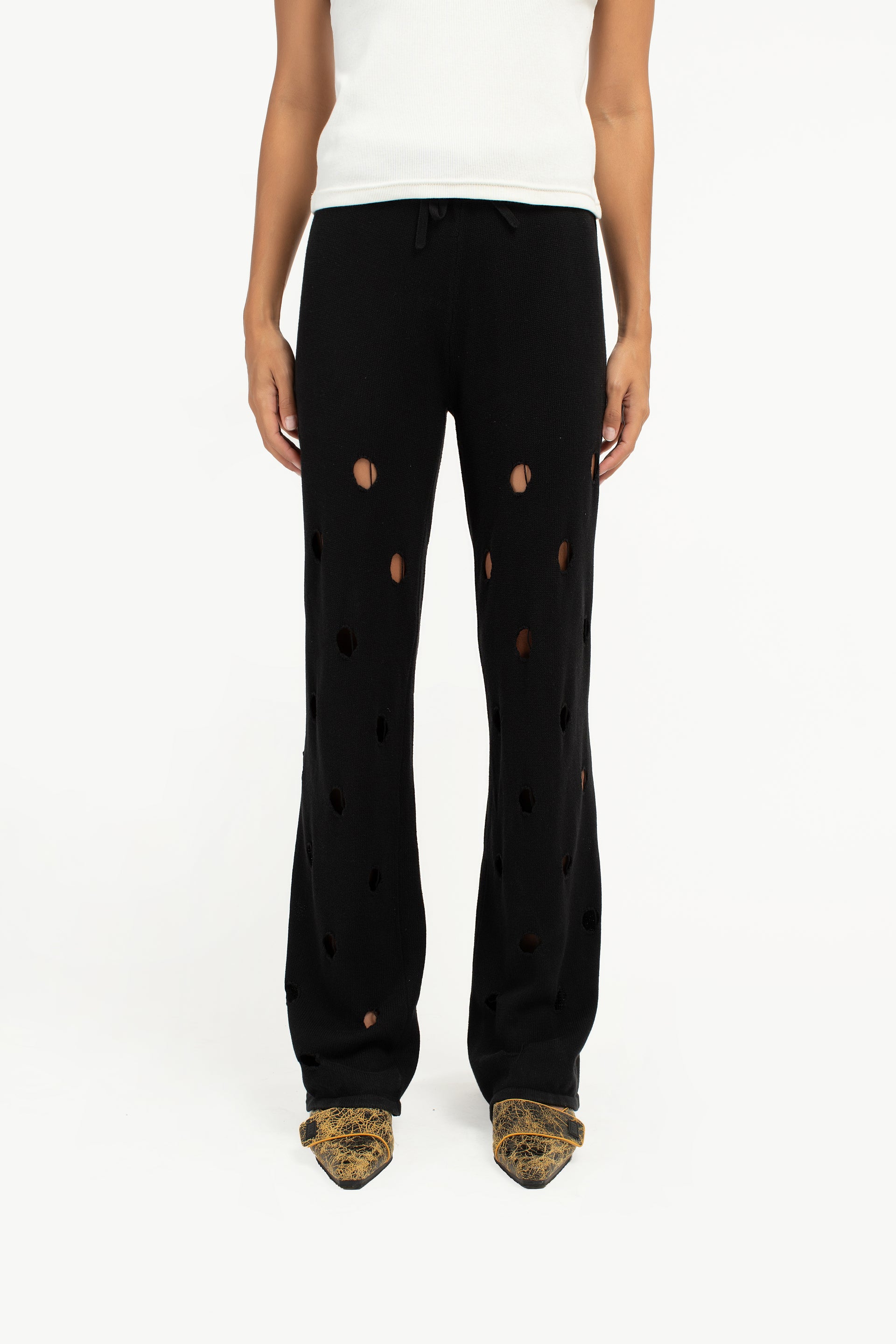 Ebony Polka Dot Knit Pant