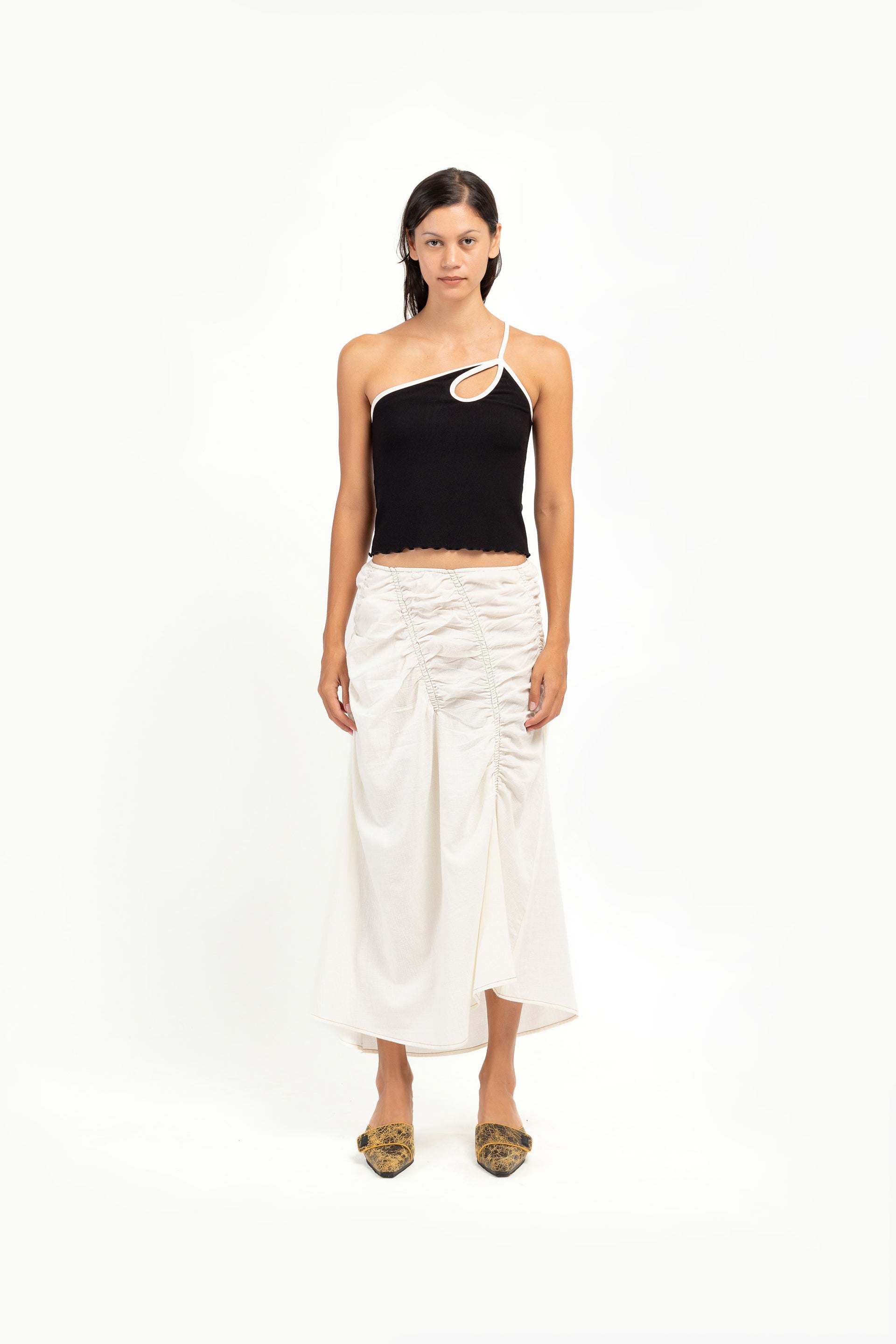 Oat Scrunch Maxi Skirt