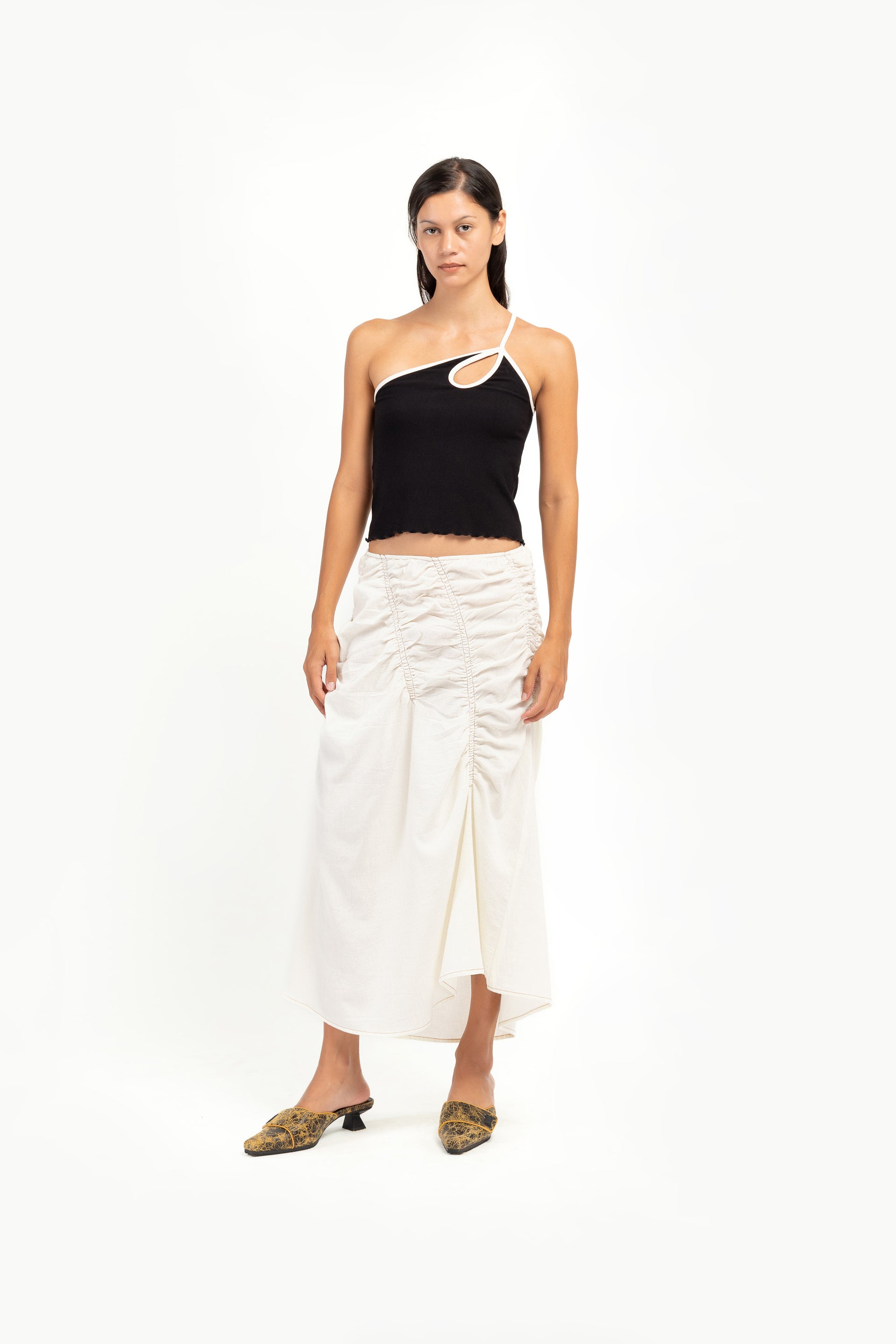 Oat Scrunch Maxi Skirt