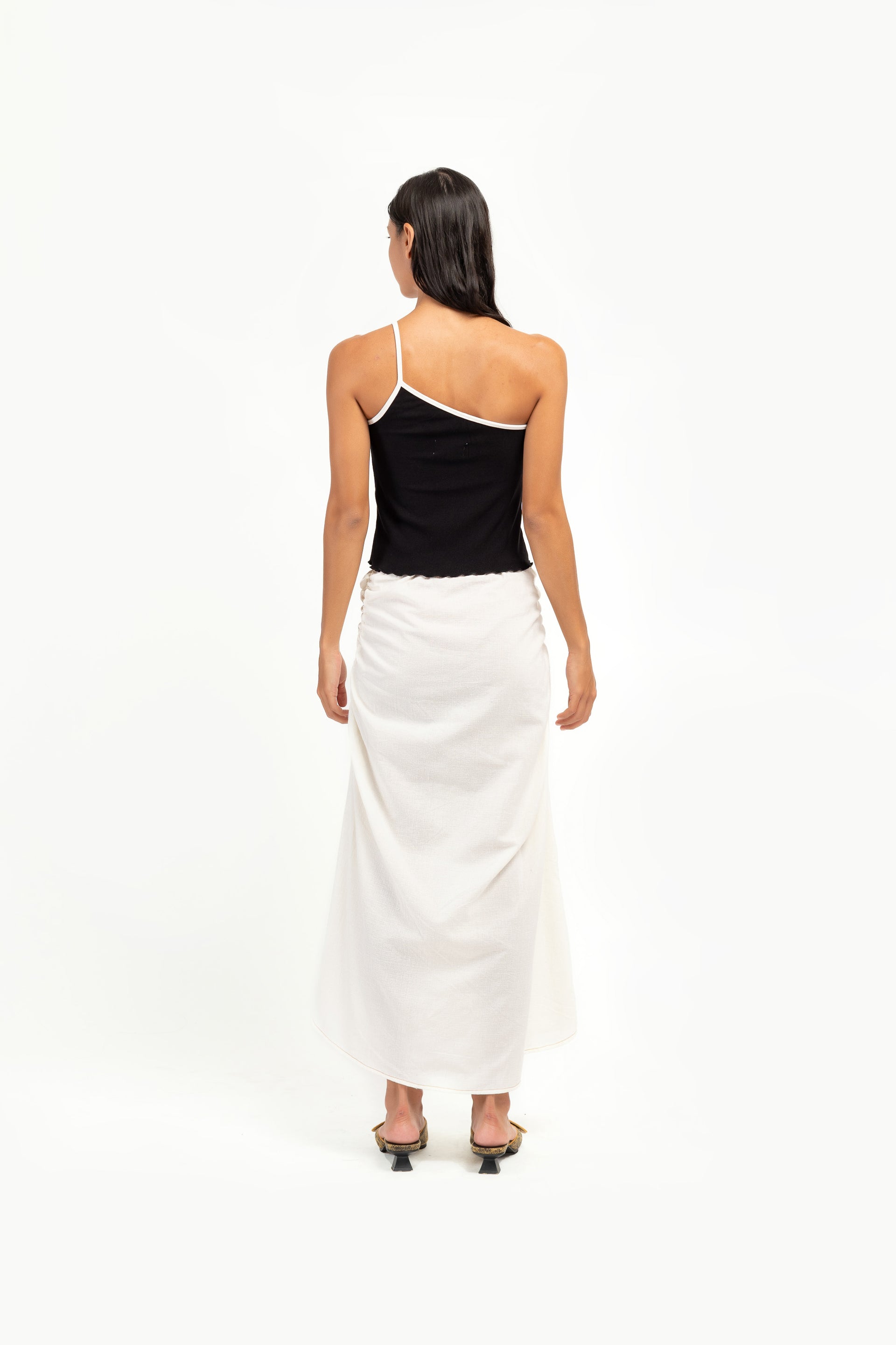 Oat Scrunch Maxi Skirt
