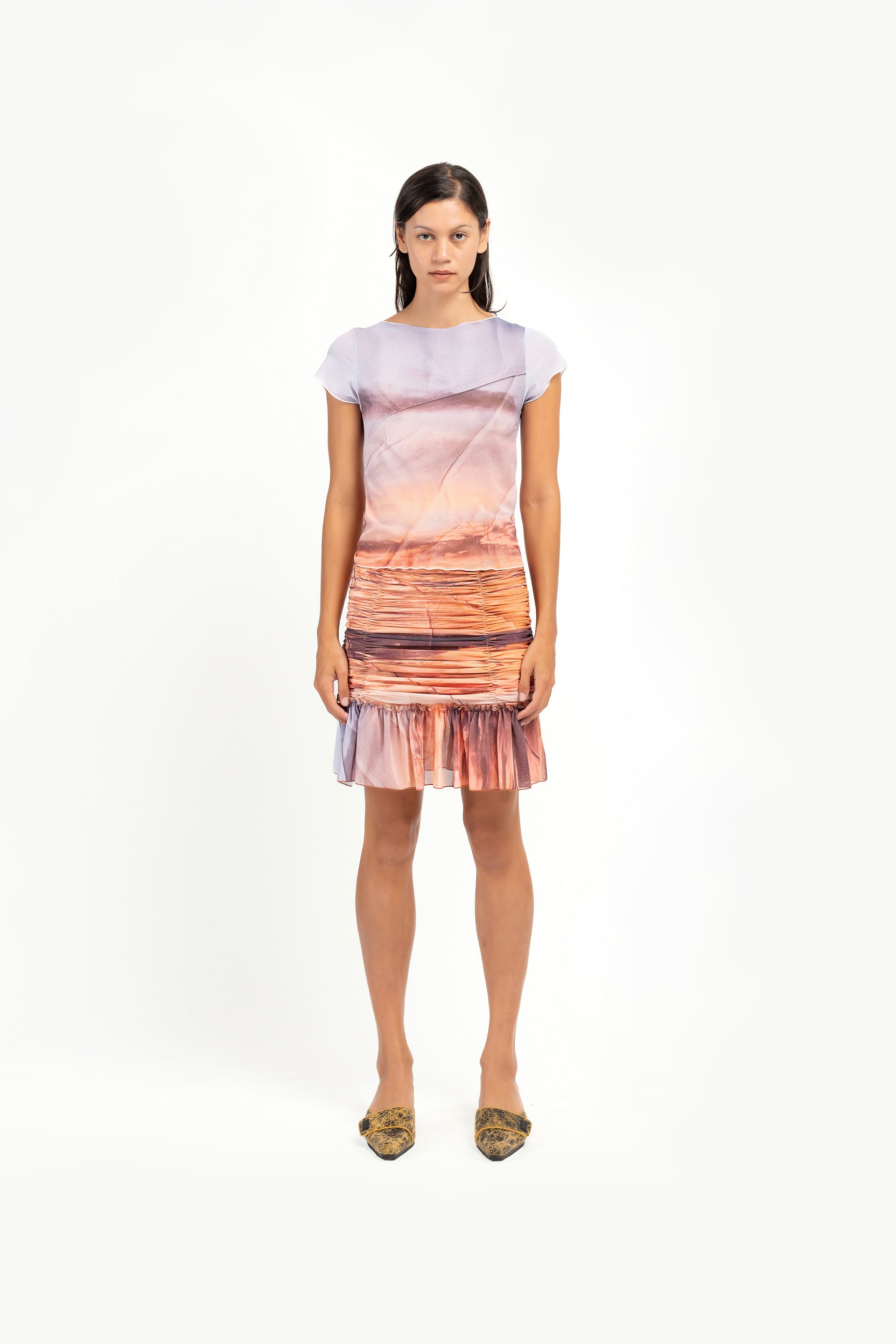 Sunset Mesh Baby Tee