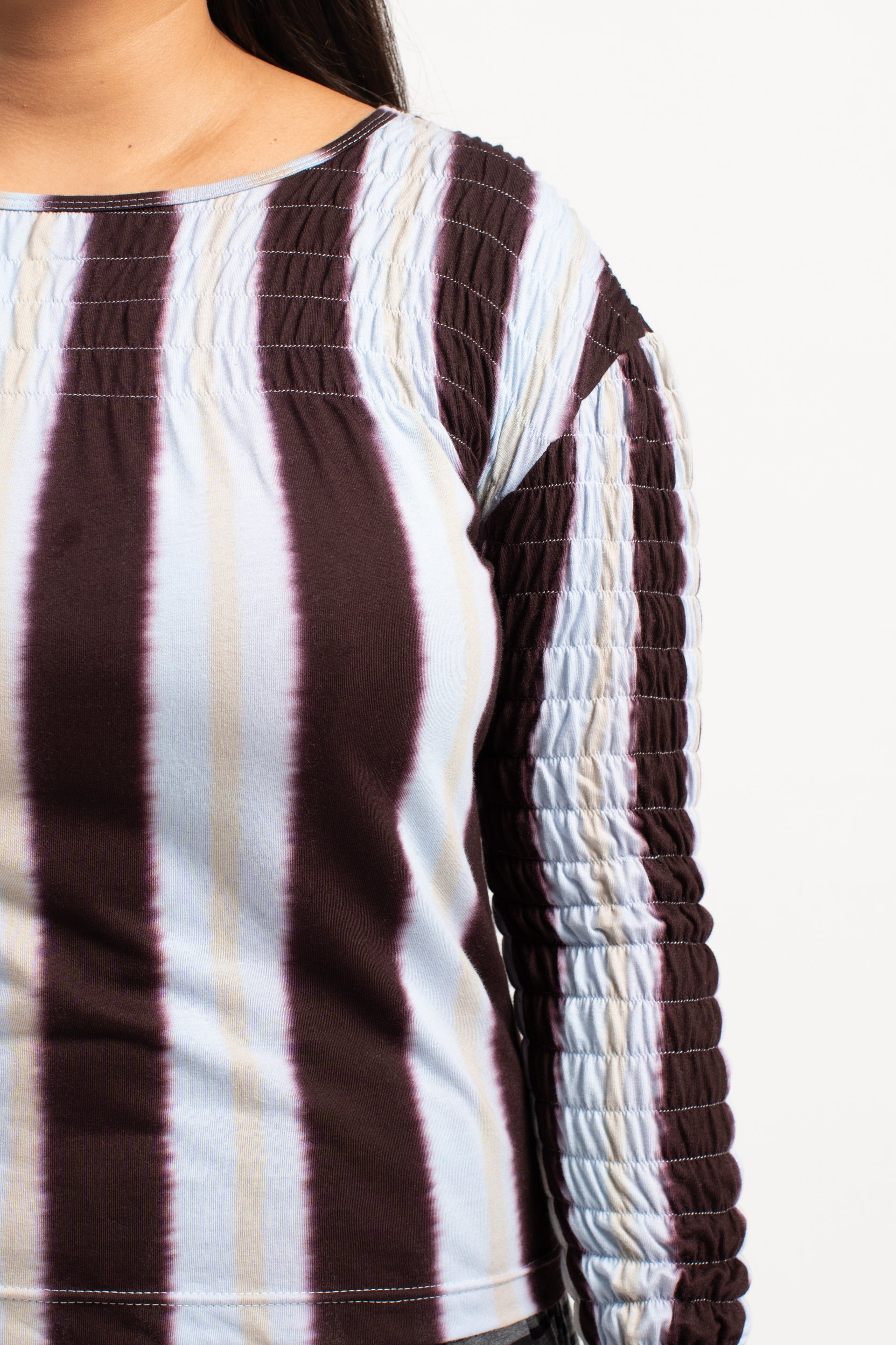 Elliot Shirred Sleeve Top