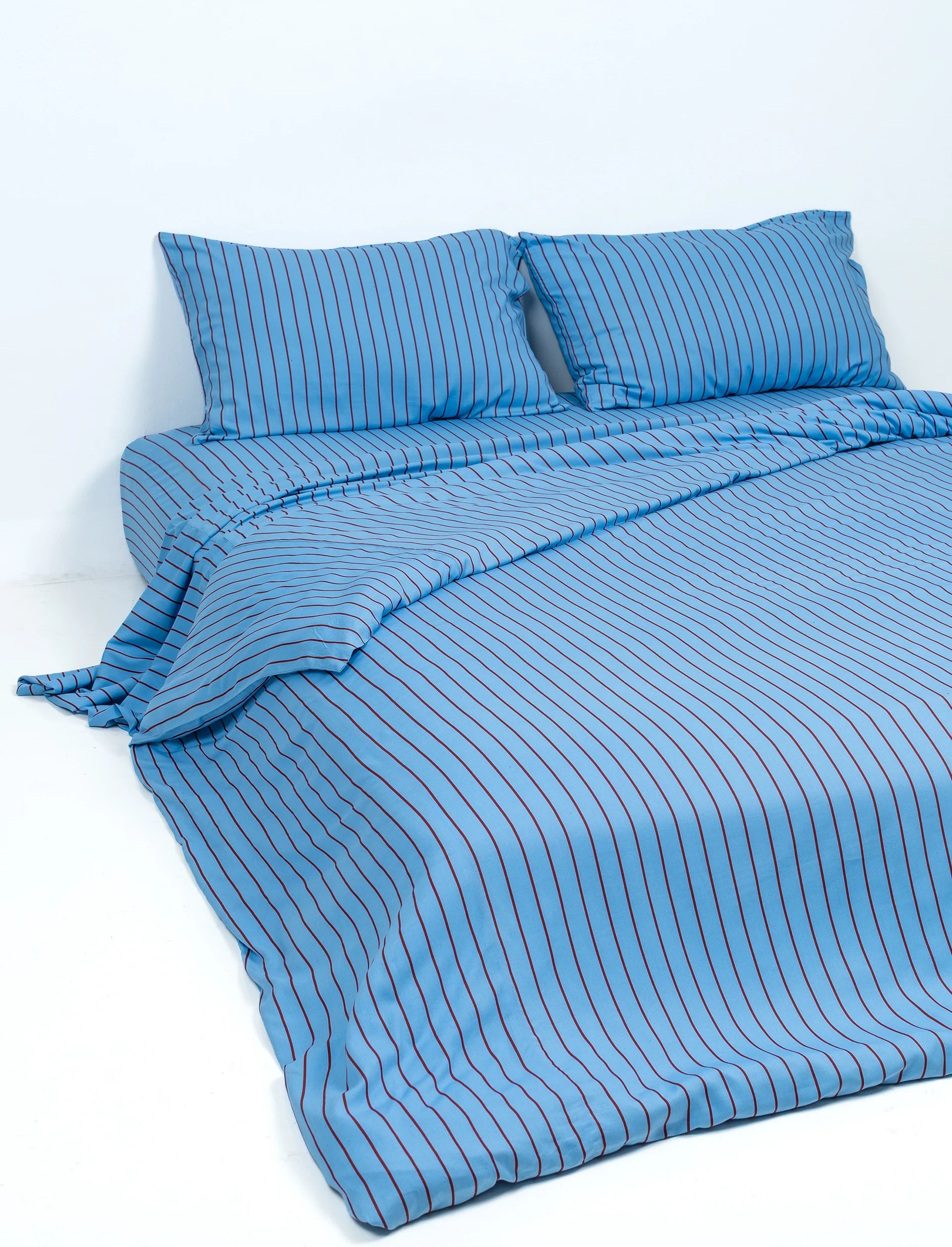 Blueberry Stripe Bamboo Quilt Cover