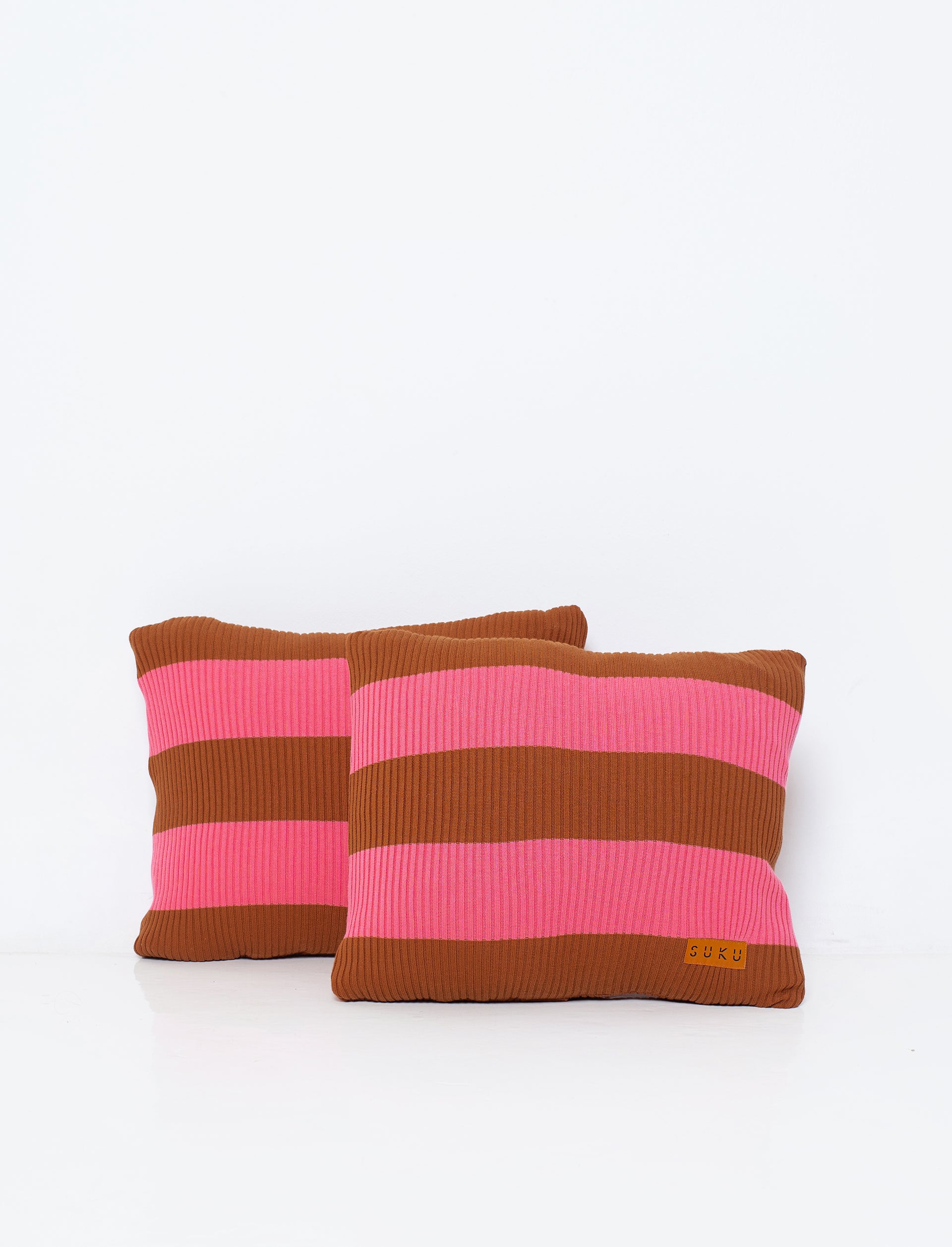 Spicy Ribbed Square Cushion