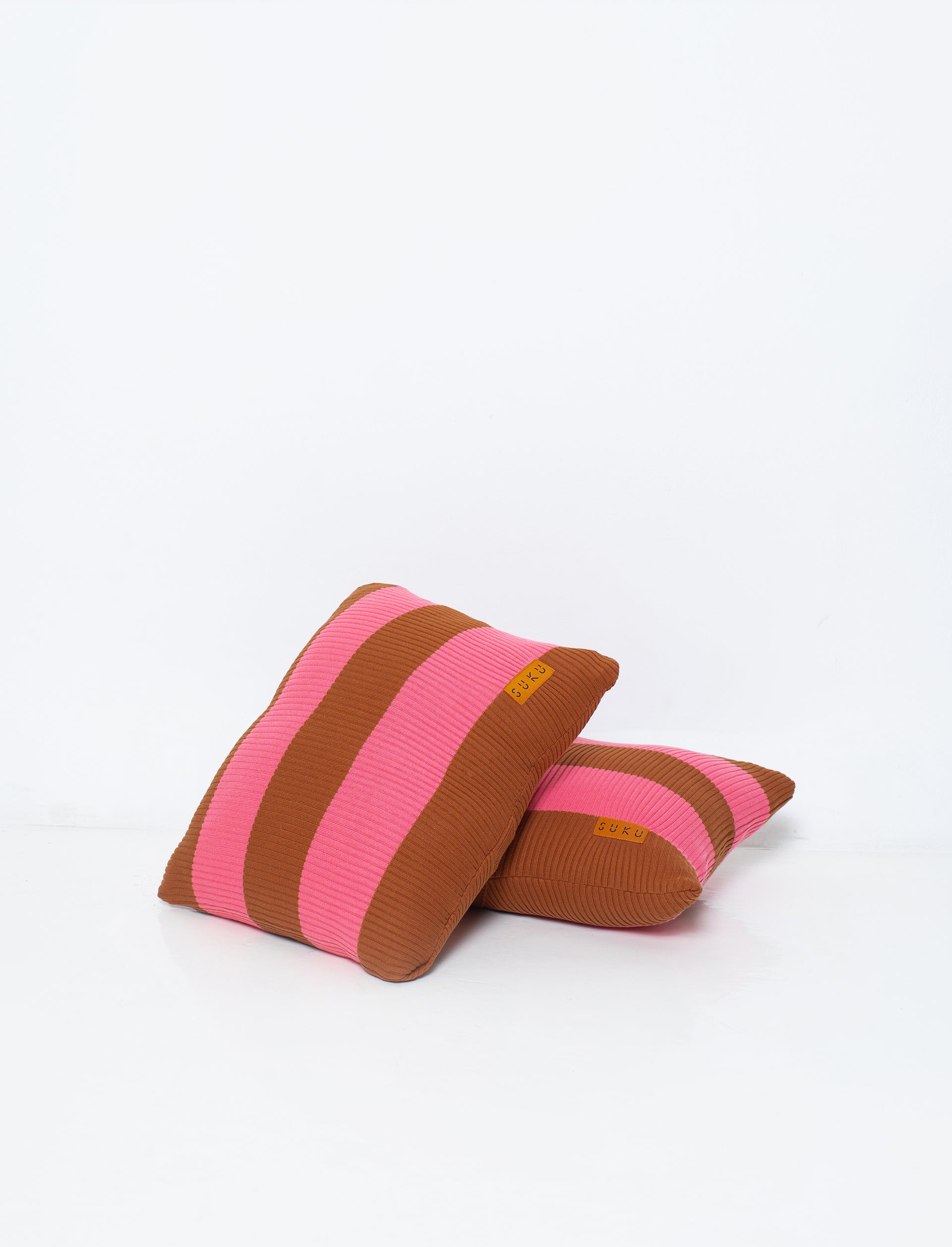 Spicy Ribbed Square Cushion