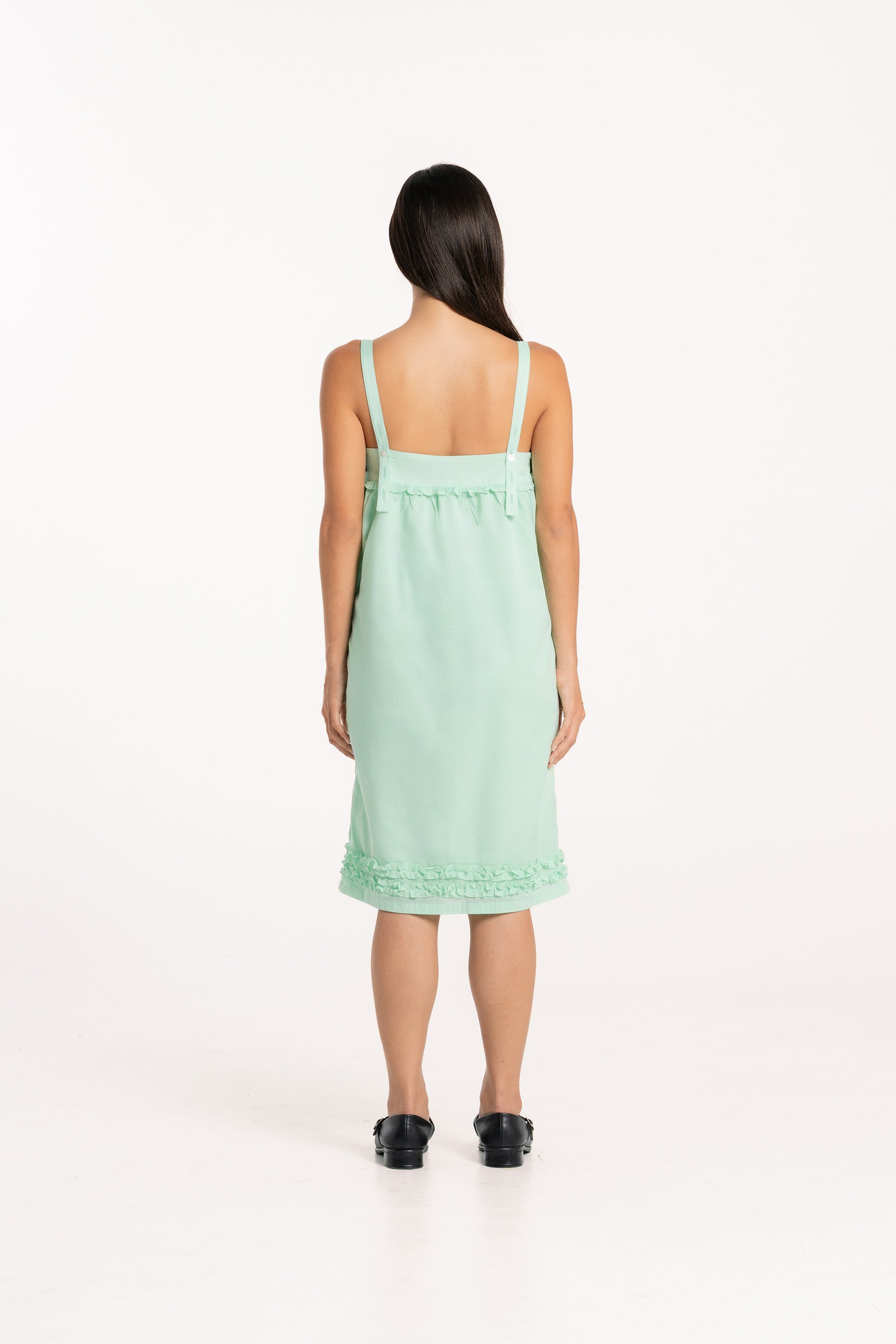 Mint Flower Pinafore Dress