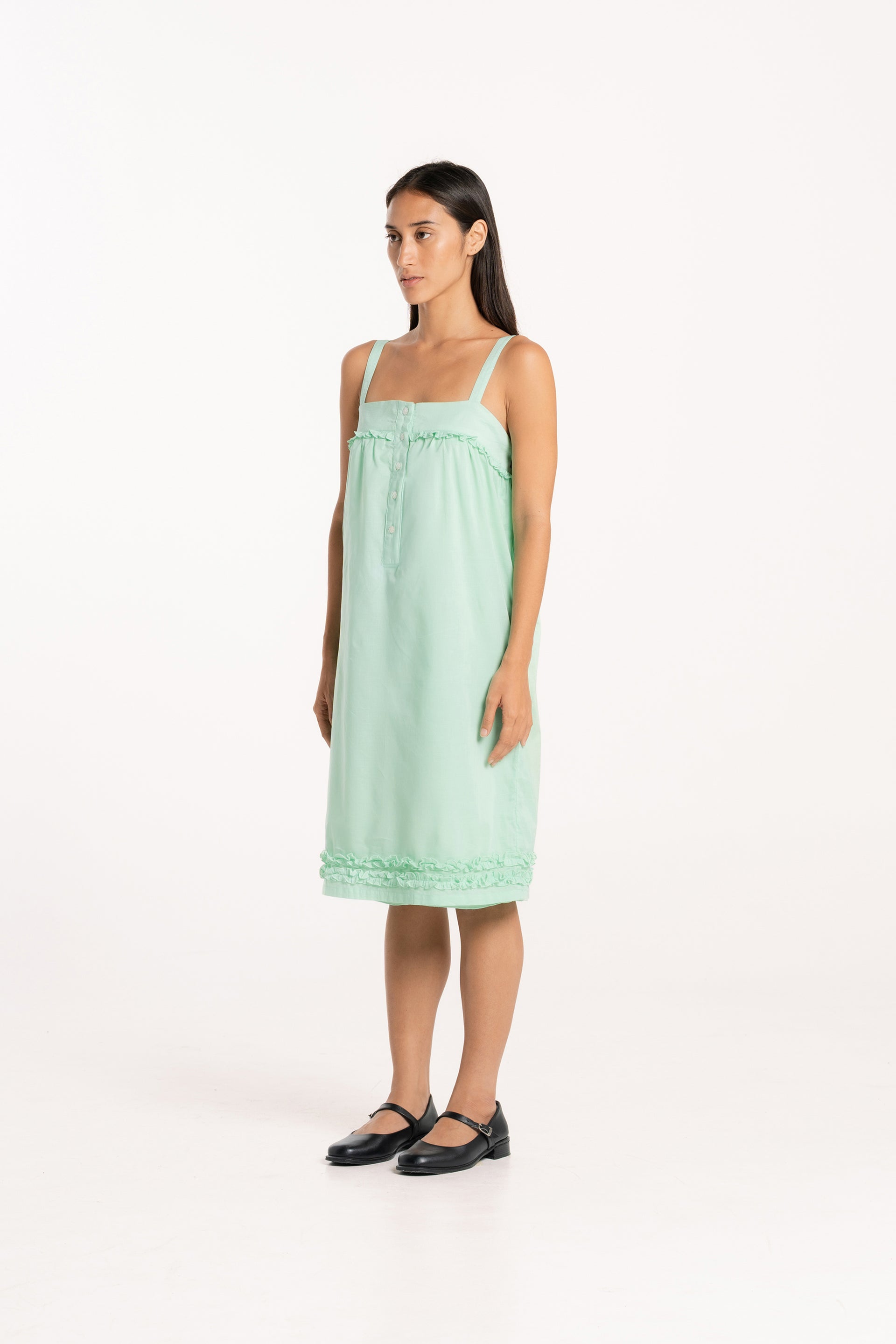 Mint Flower Pinafore Dress