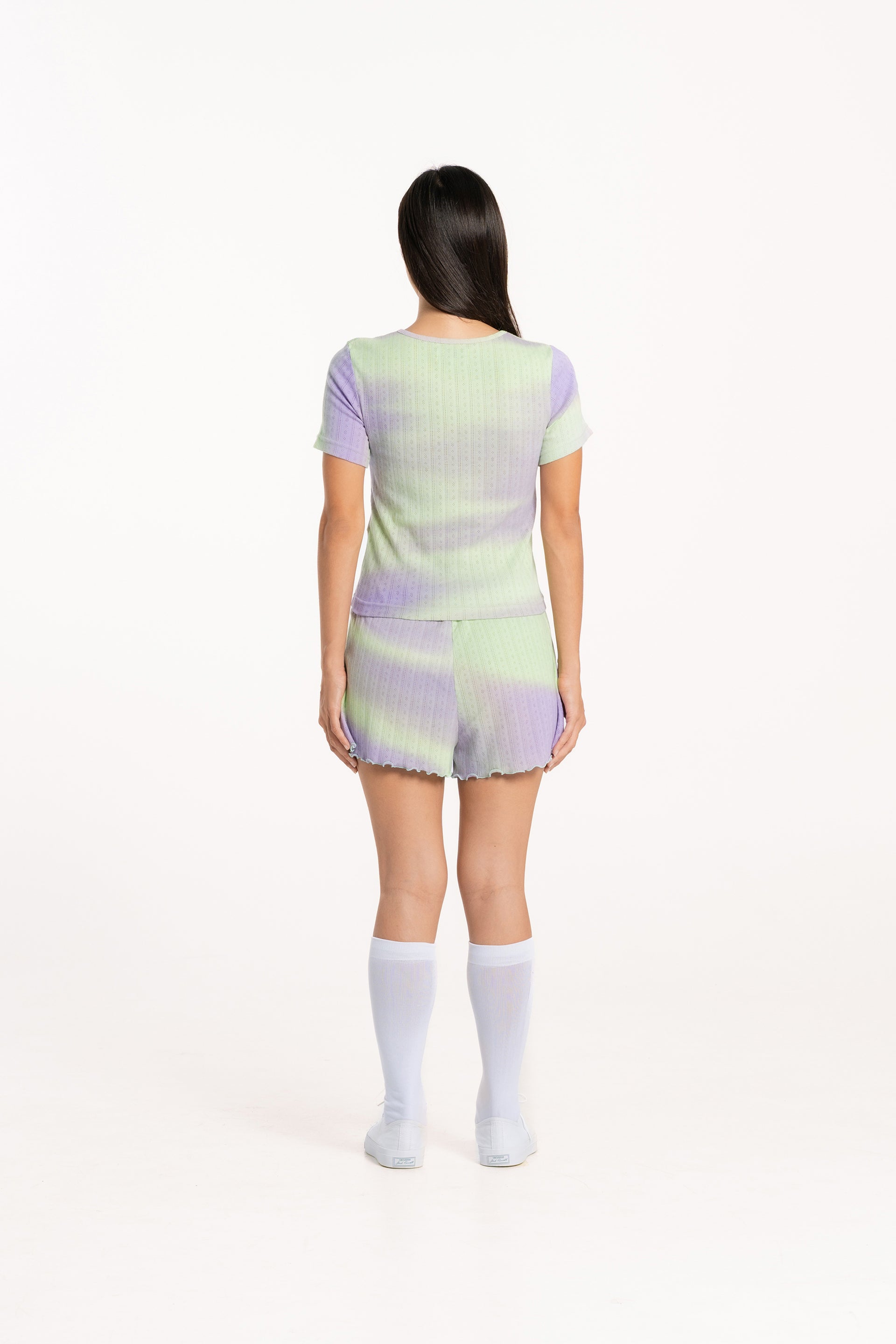 Hazy Pointelle Mini Shorts