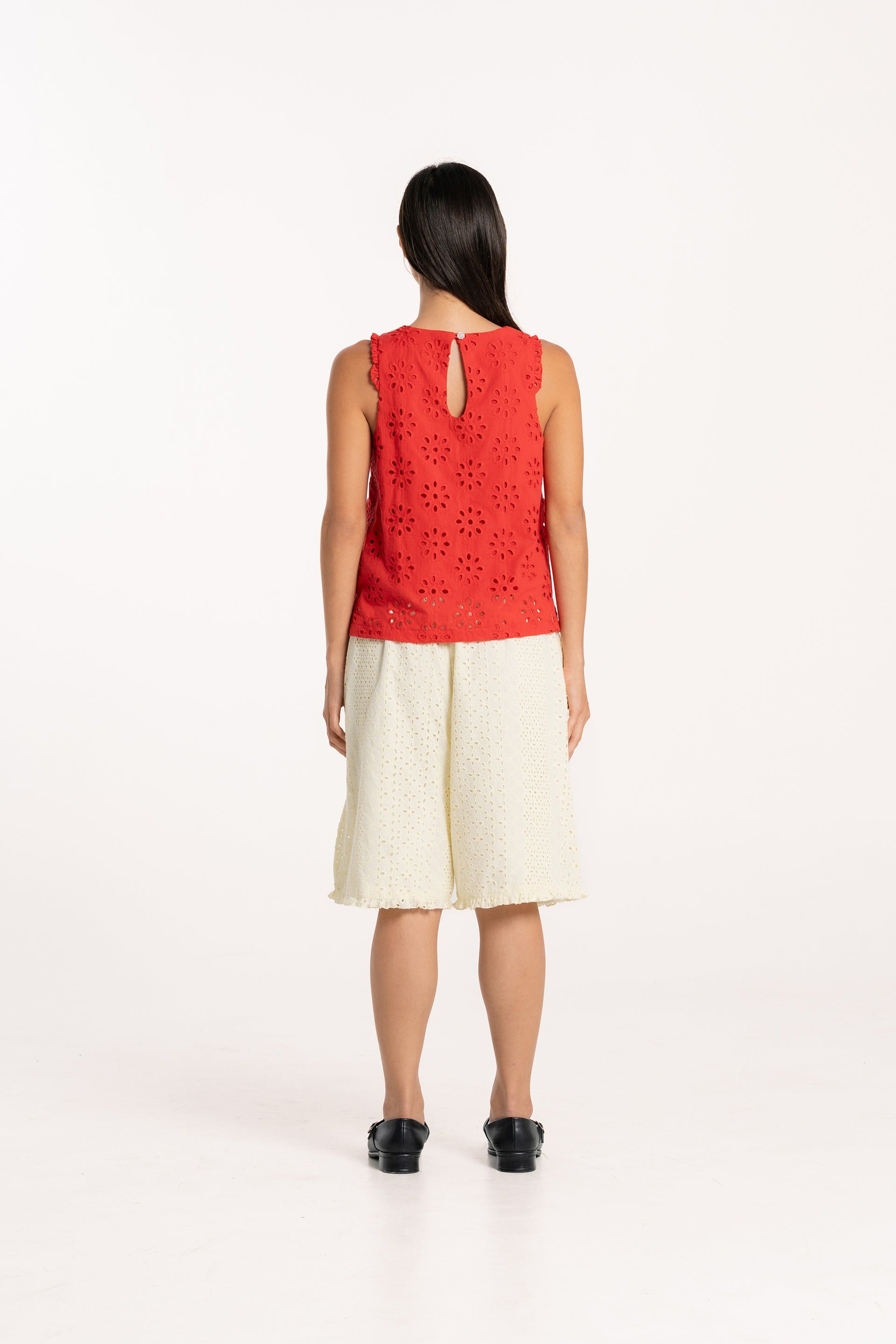 Cherry Anglaise Slip Cami Top