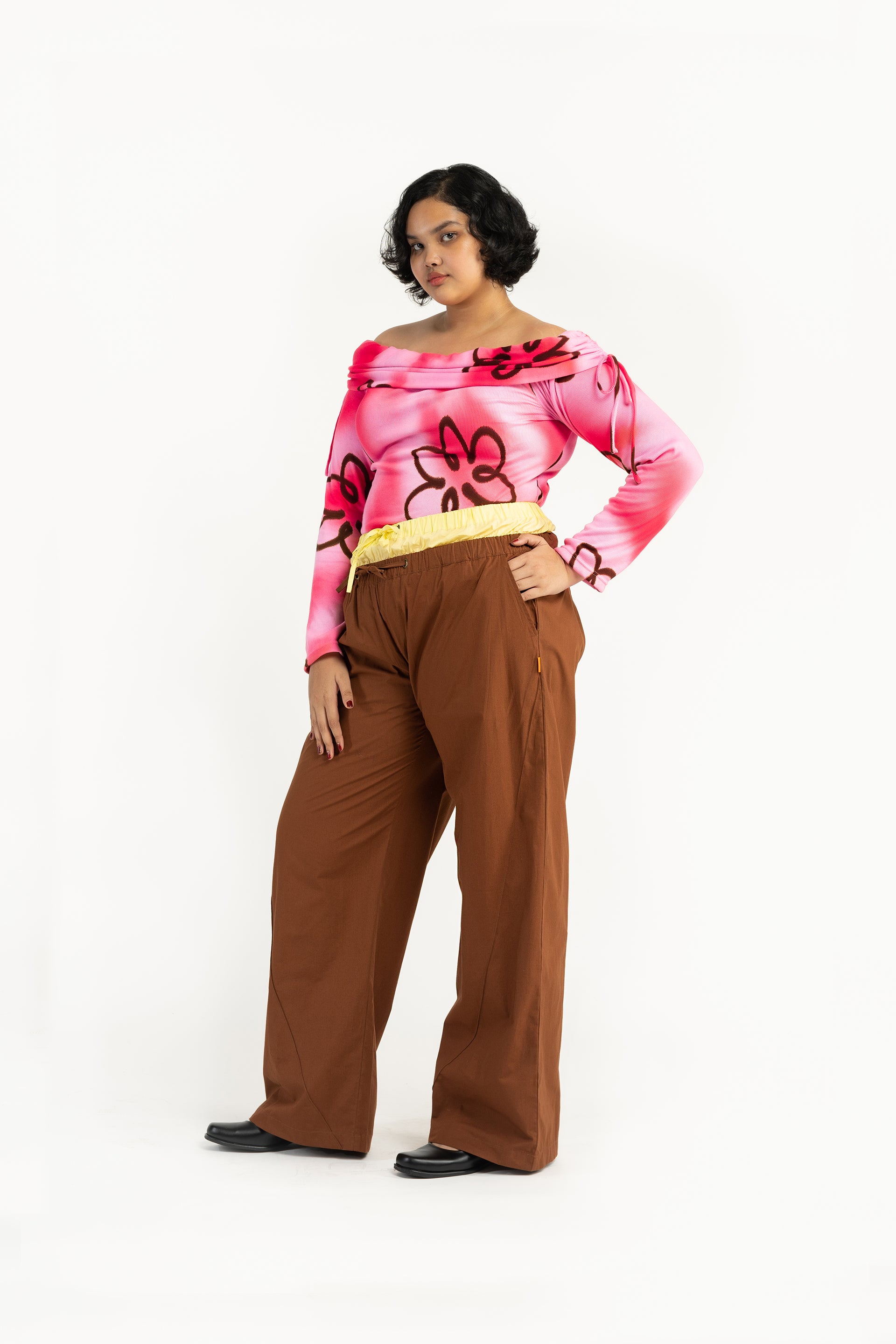 Choc Long Holiday Double Waist Pant