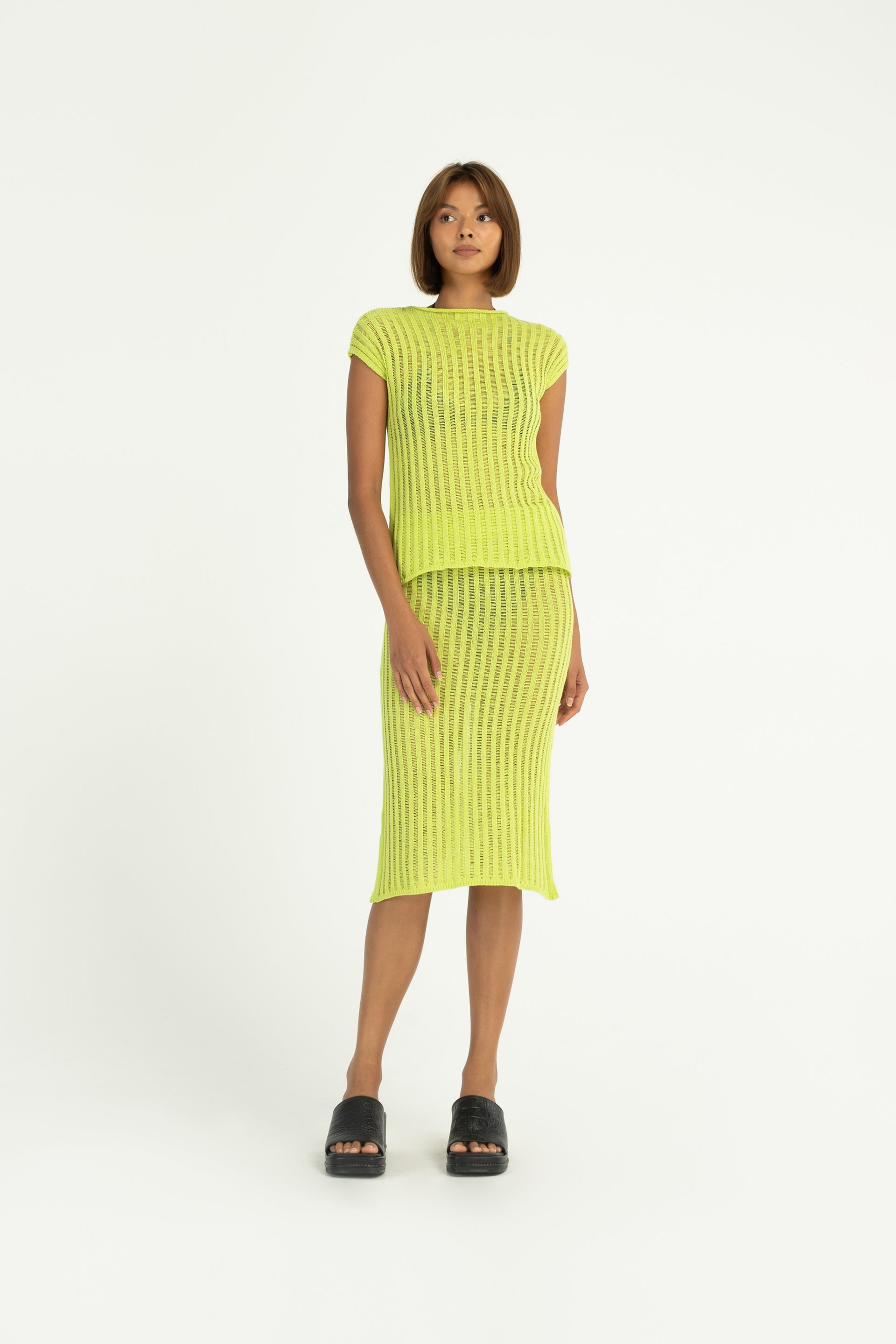 Citrine Ladder Knit Top