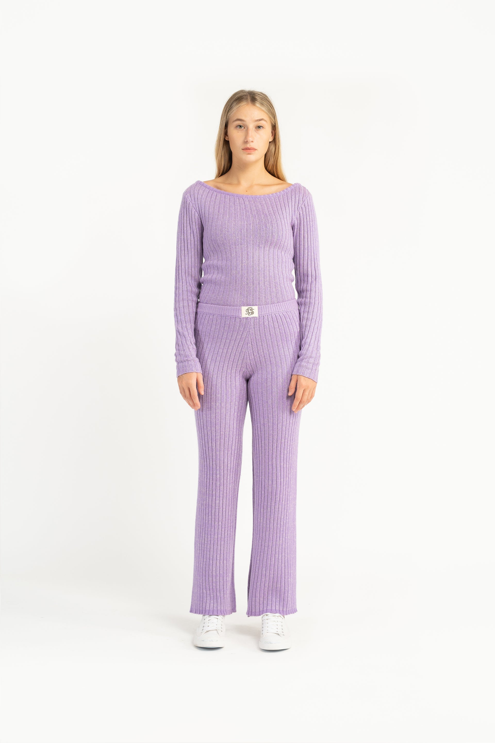 Purple Rib Lounge Pant