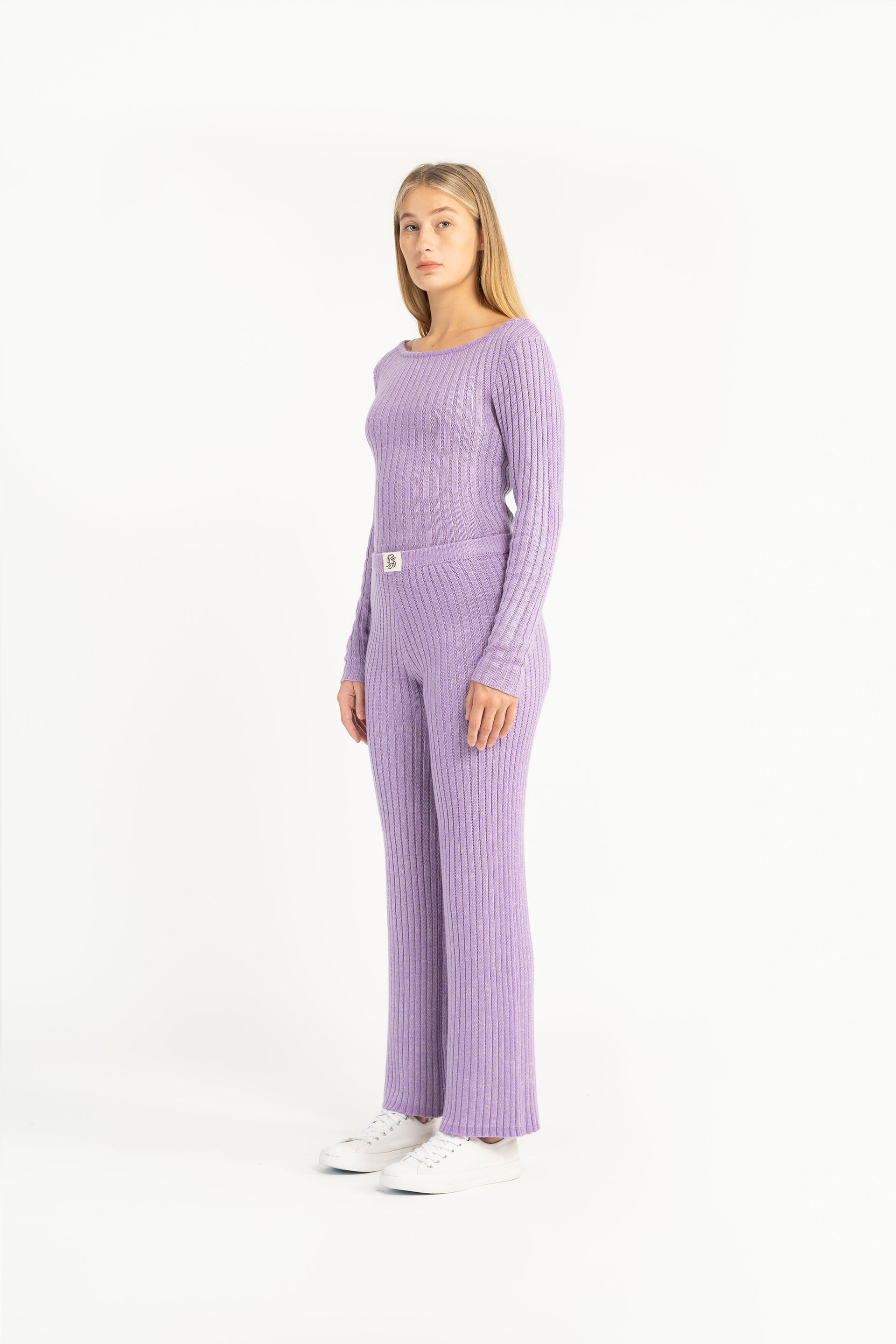 Purple Rib Lounge Pant