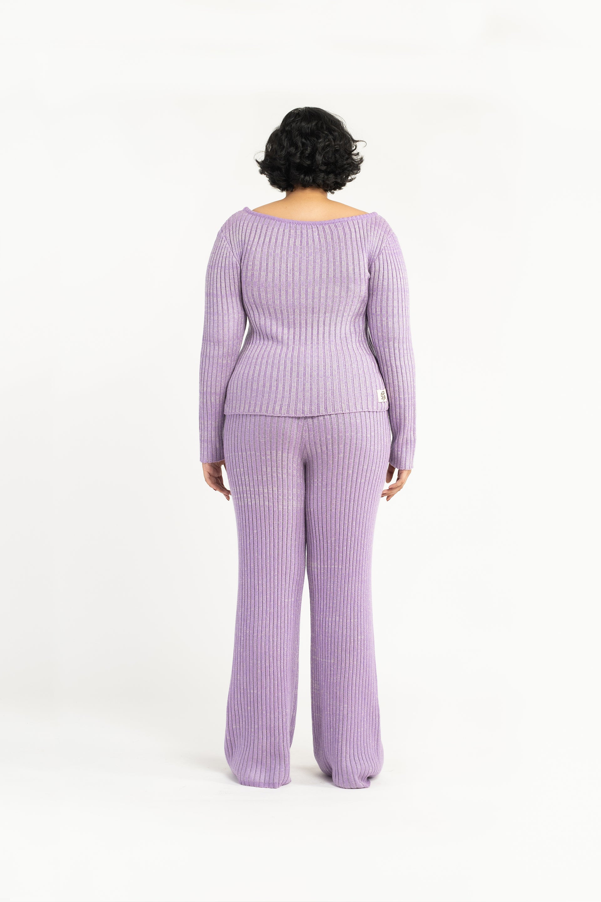 Purple Rib Audrey Top