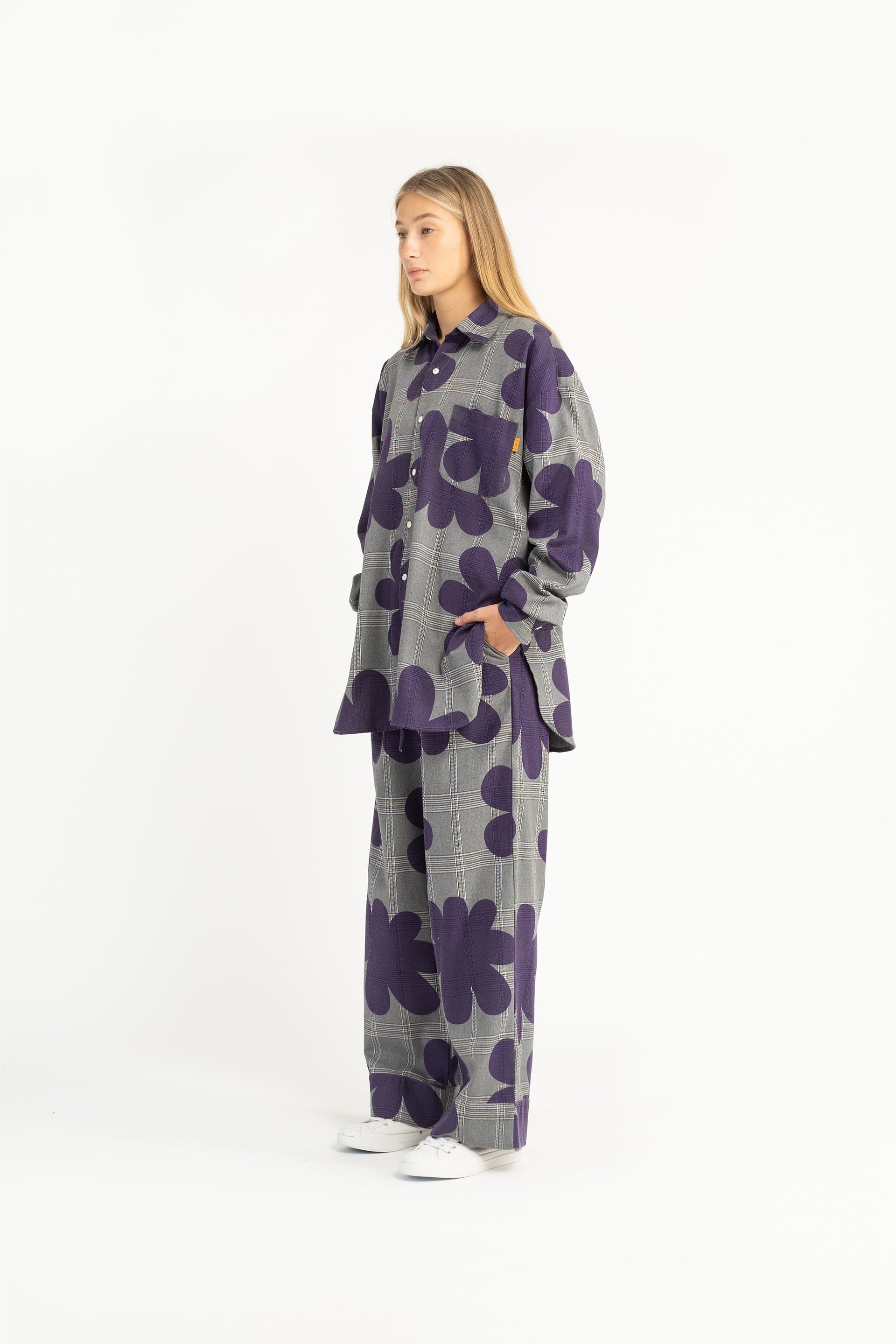 Purple Scribble Flannelette Pyjamas