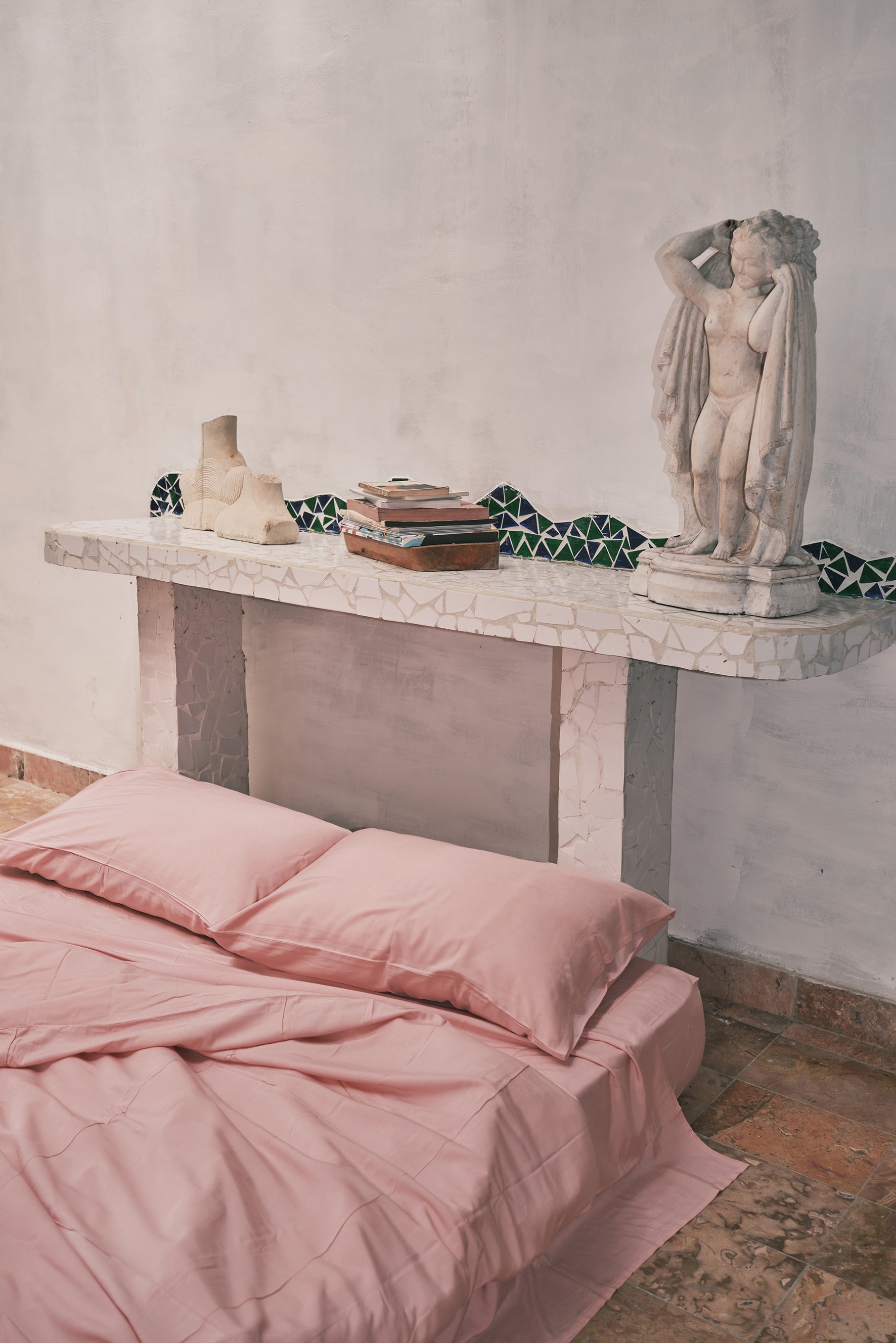 Dust Pink Bamboo Flat Sheet