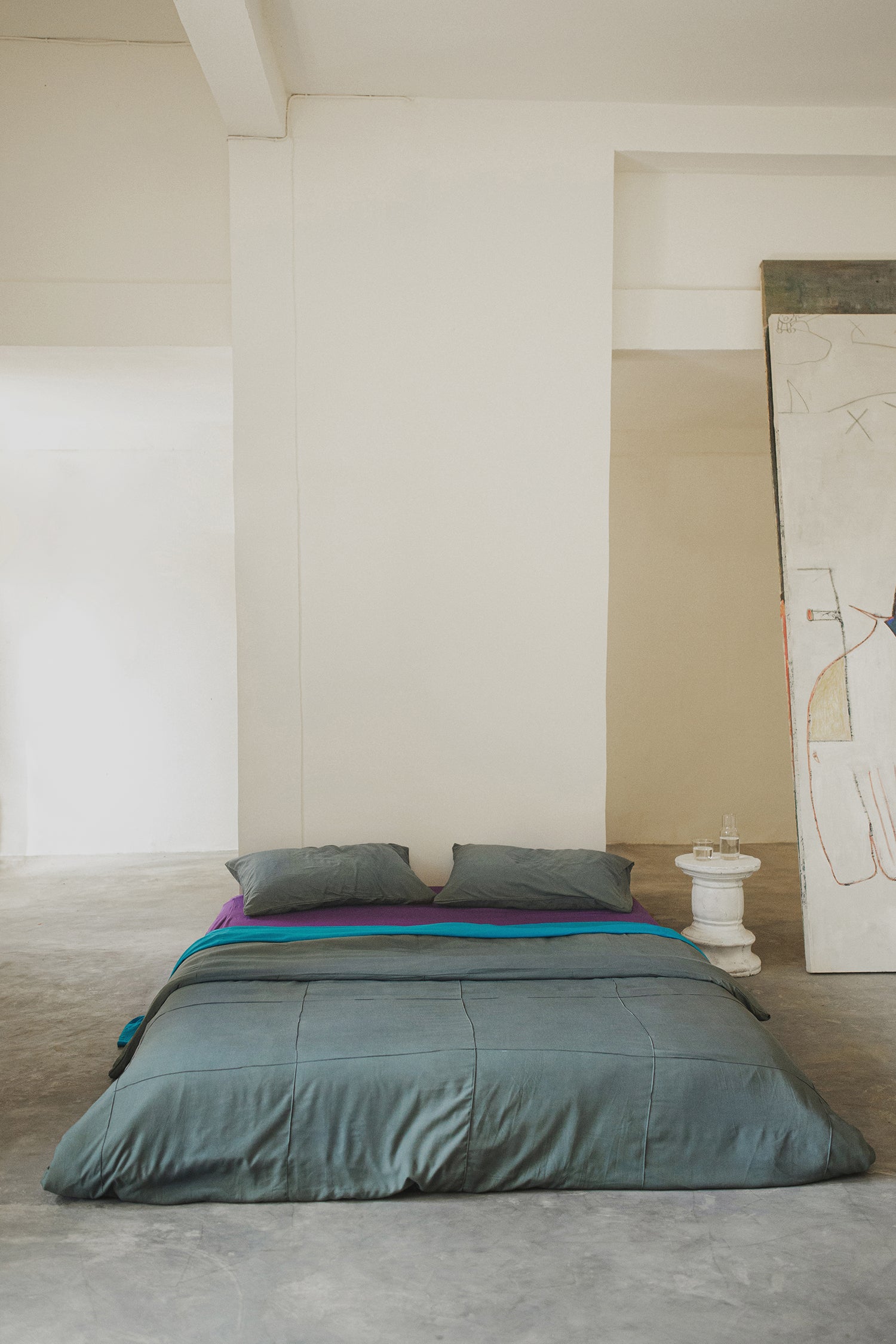 Stone Bamboo Quilt Cover Set