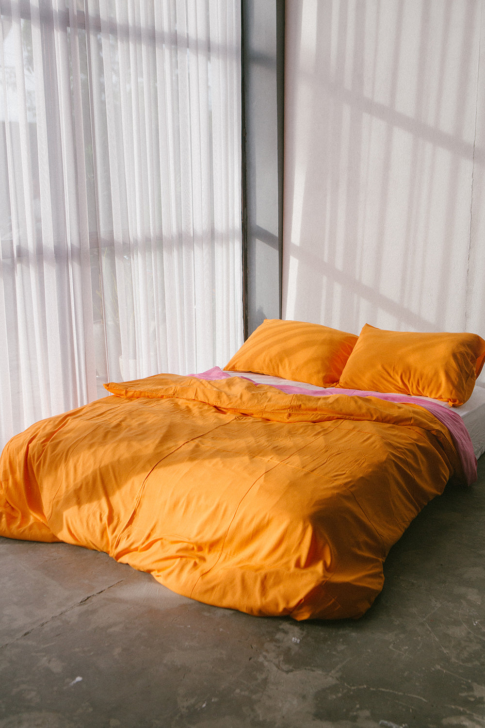 Tangerine Bamboo Quilt Cover Set