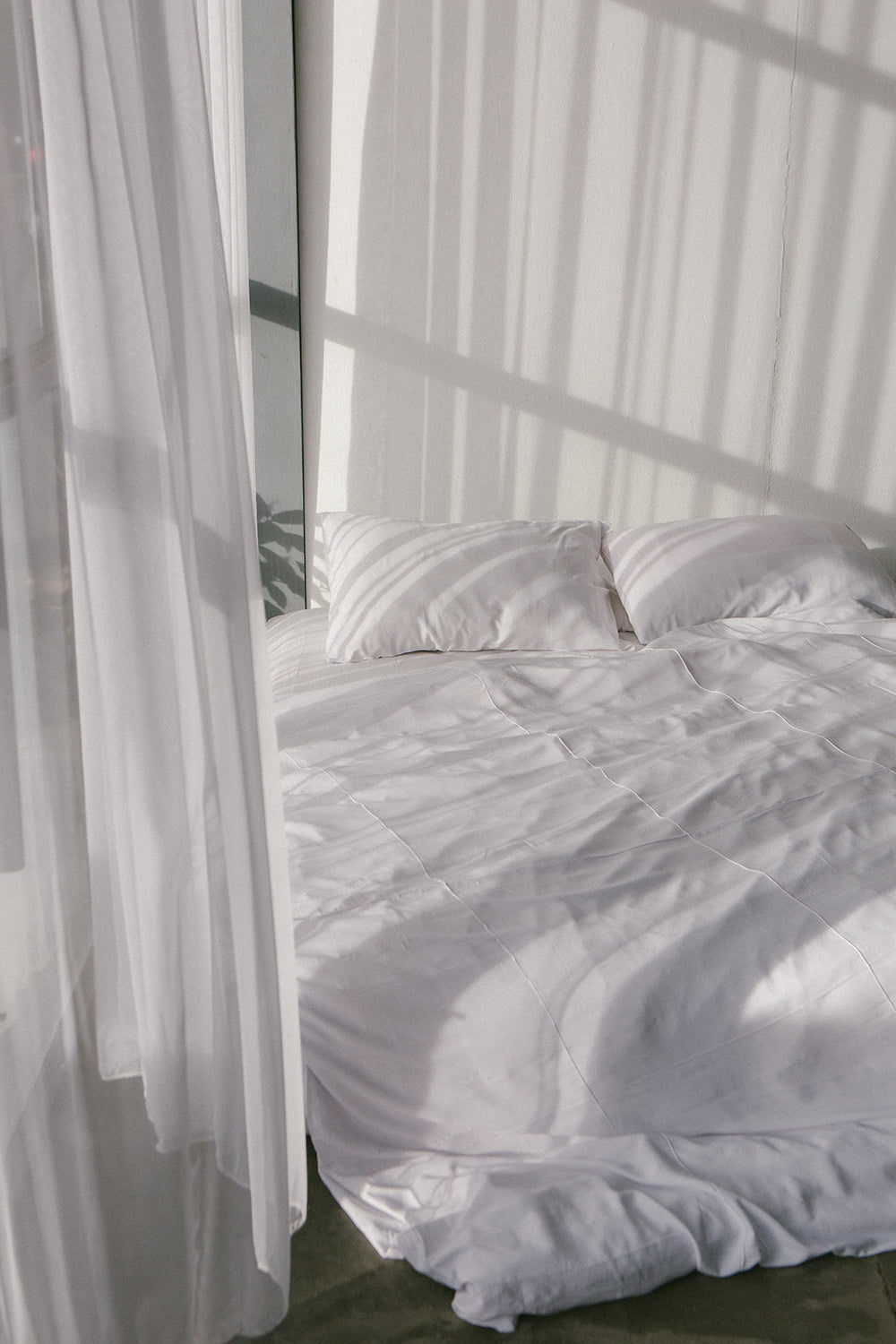 White Bamboo Quilt Cover Set