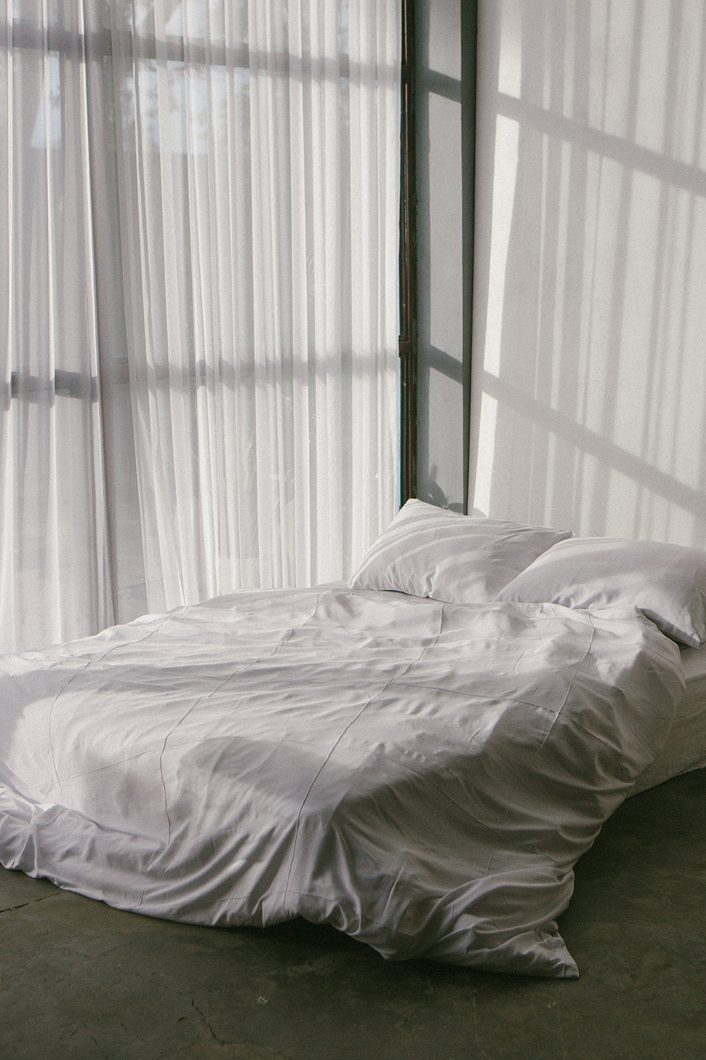 White Bamboo Quilt Cover Set
